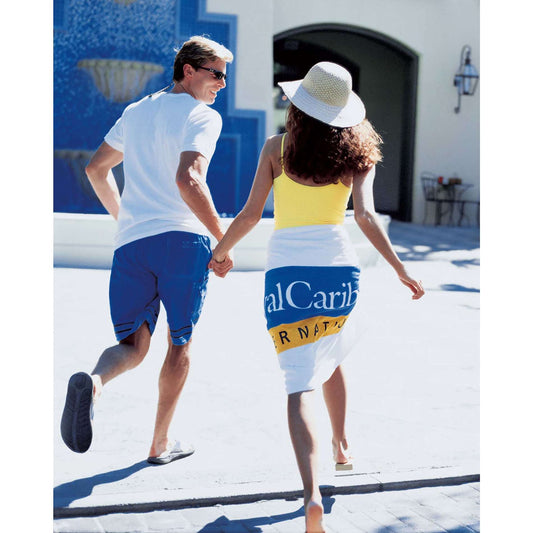 Custom logo Basic Weight White Beach Towel