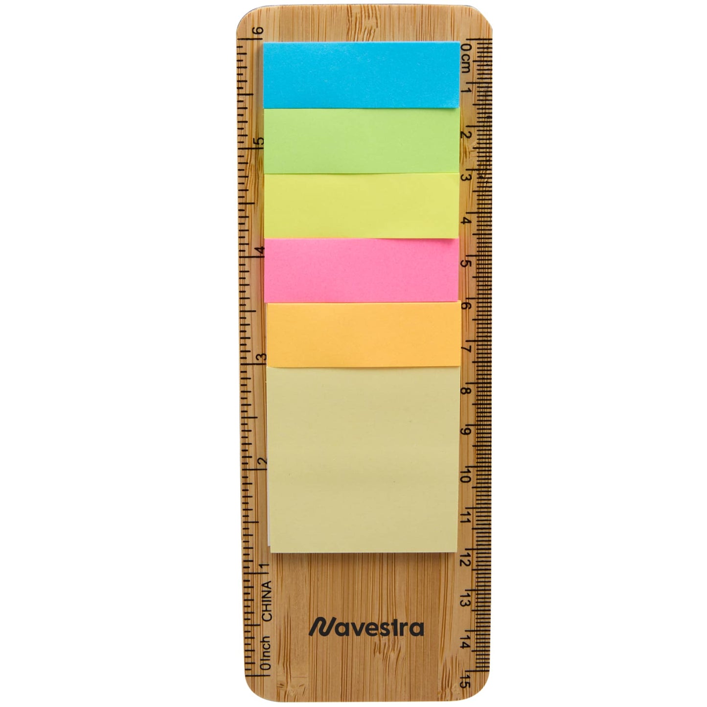 FSC® 100% Bamboo Ruler with Sticky Notes