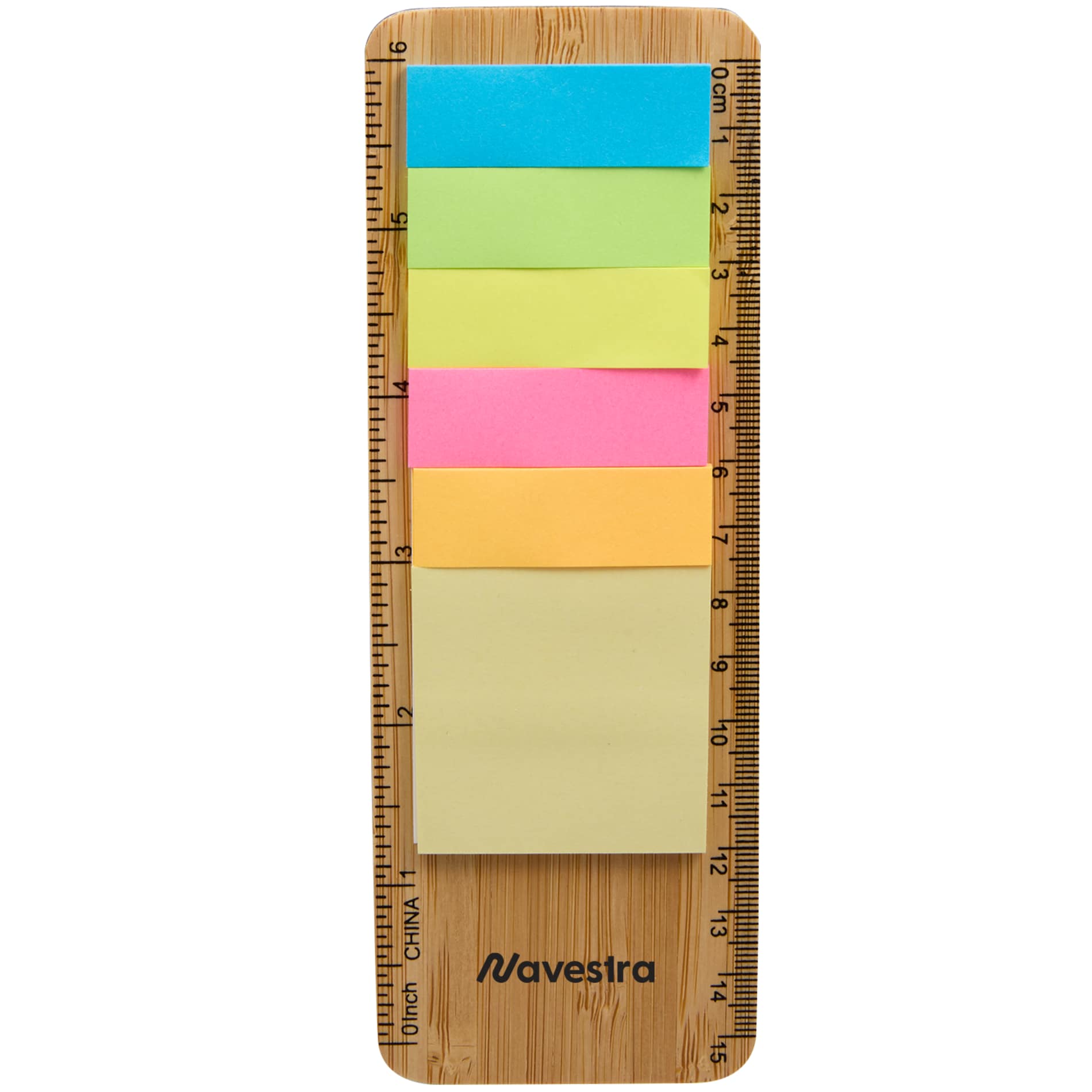 FSC® 100% Bamboo Ruler with Sticky Notes