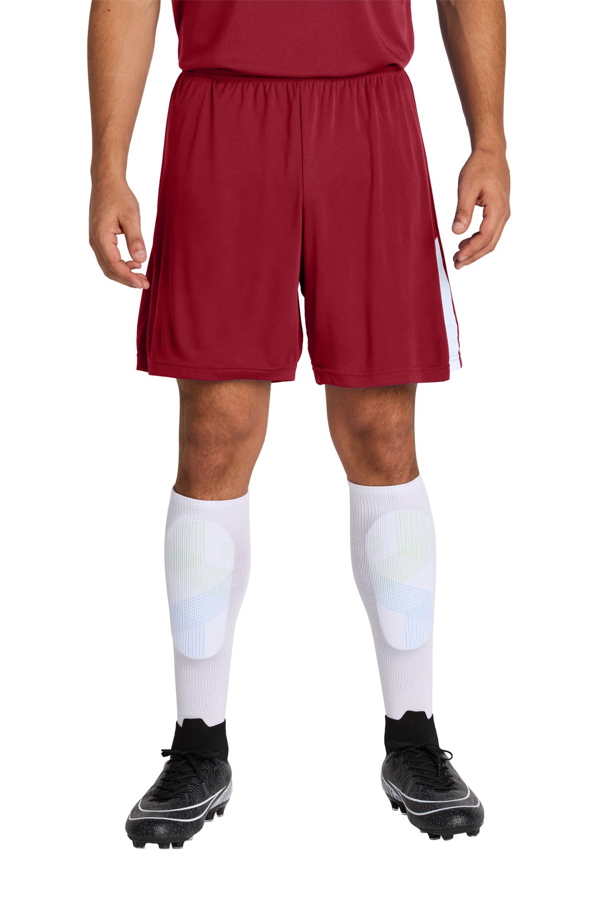 Custom logo Sport-Tek® Competitor™ United 7  Short ST103 in Deep Red/ White