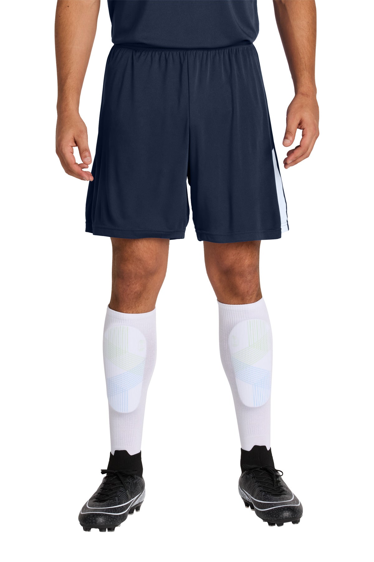 Custom logo Sport-Tek® Competitor™ United 7  Short ST103 in True Navy/ White