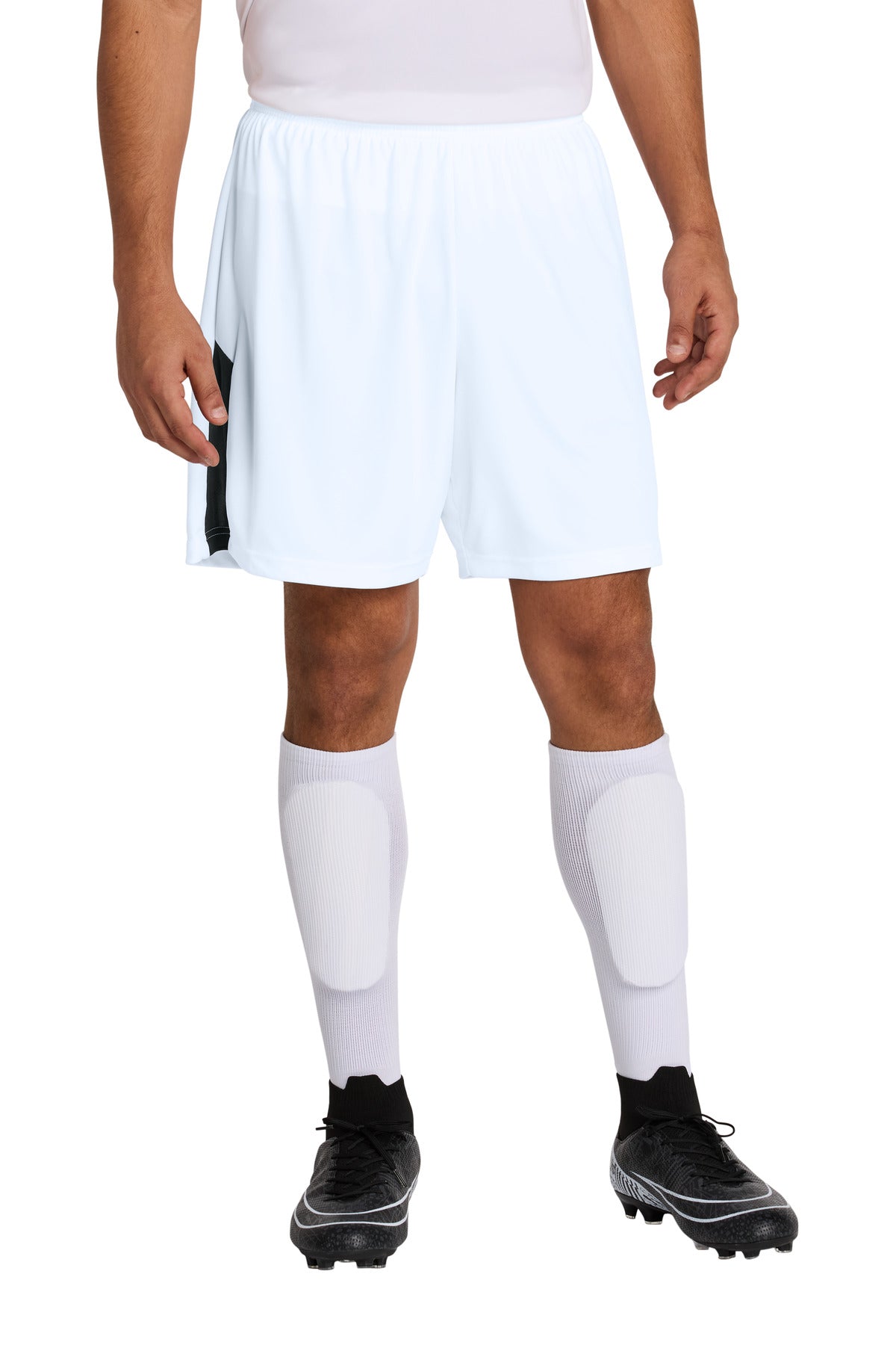 Custom logo Sport-Tek® Competitor™ United 7  Short ST103 in White/ Black
