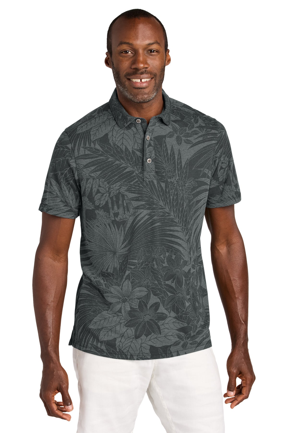 Custom logo Tommy Bahama® Santiago Paradise Polo ST227544TB in Coal