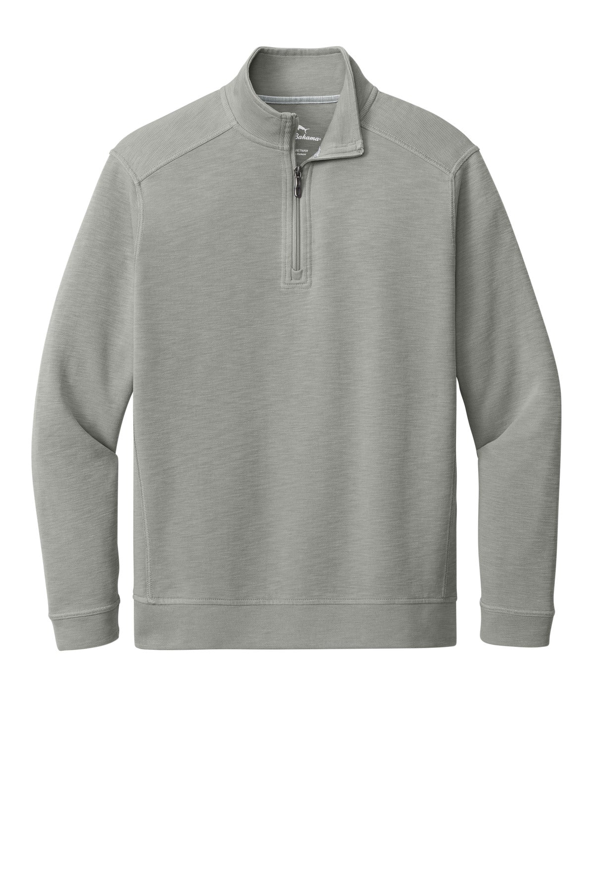 Custom logo Tommy Bahama® Coconut Bay 1/2-Zip ST228073TB in Ultimate Grey