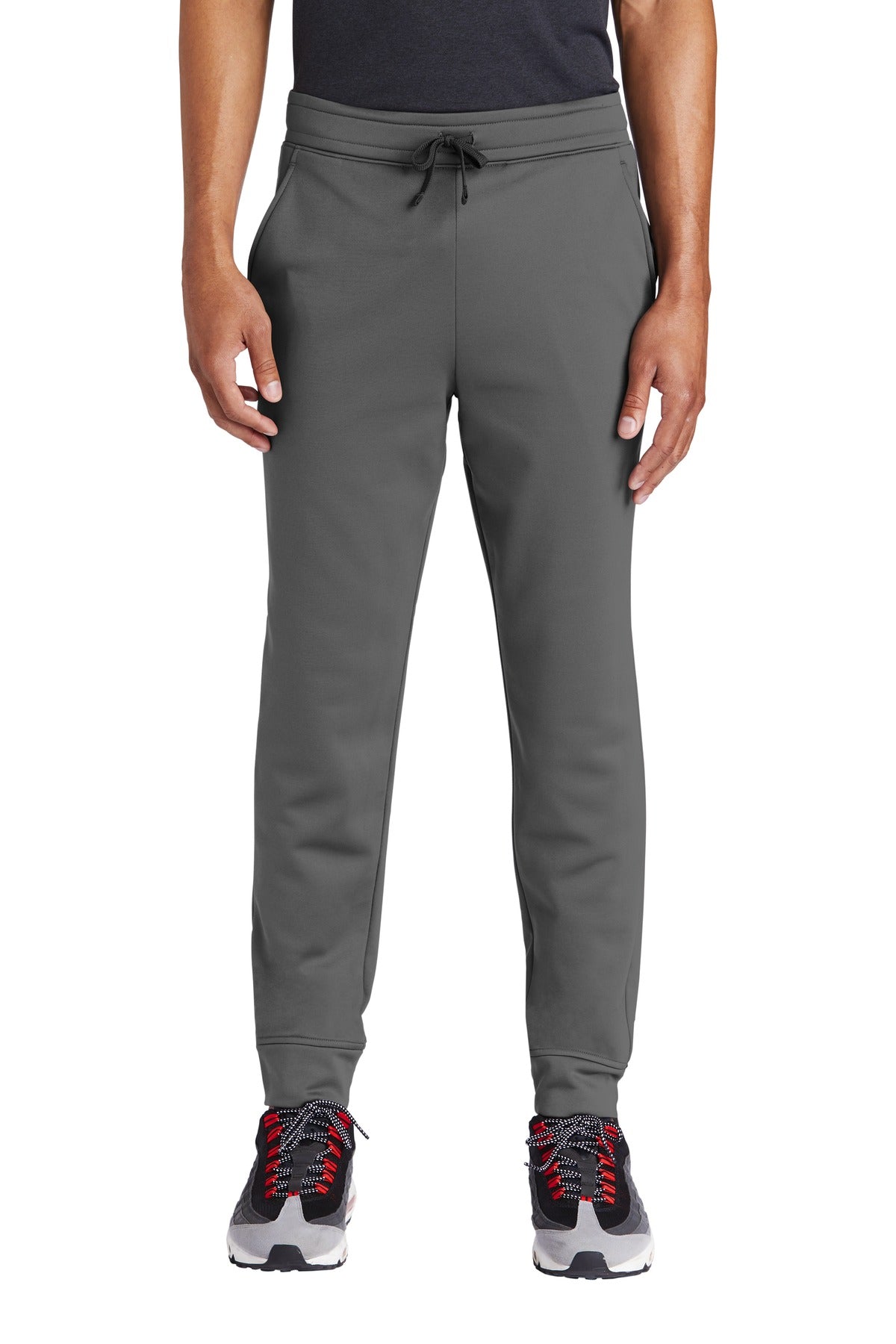 Custom logo Sport-Tek ® Sport-Wick ® Fleece Jogger ST233 in Dark Smoke Grey