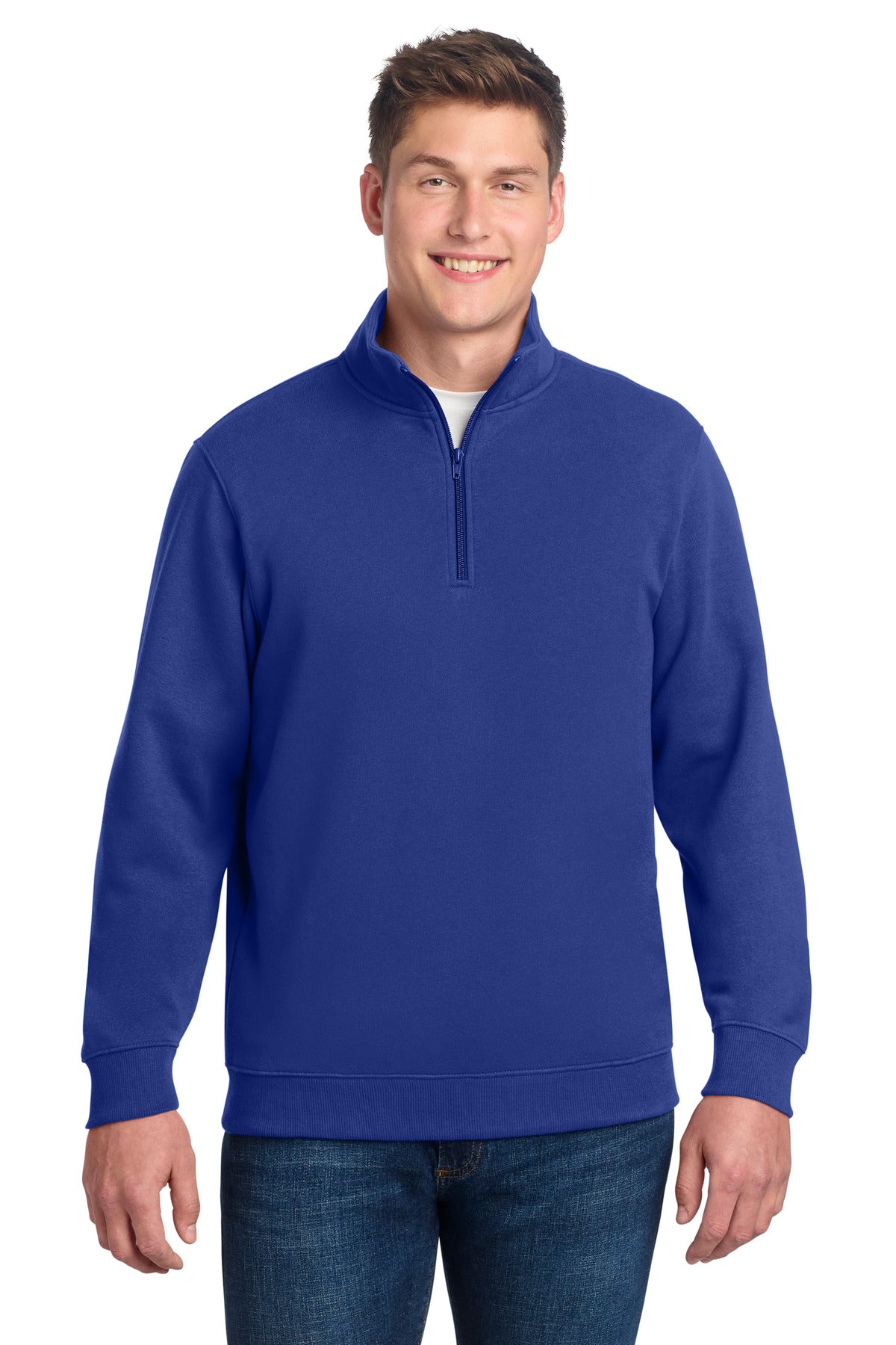 Custom logo Sport-Tek® 1/4-Zip Sweatshirt. ST253 in True Royal