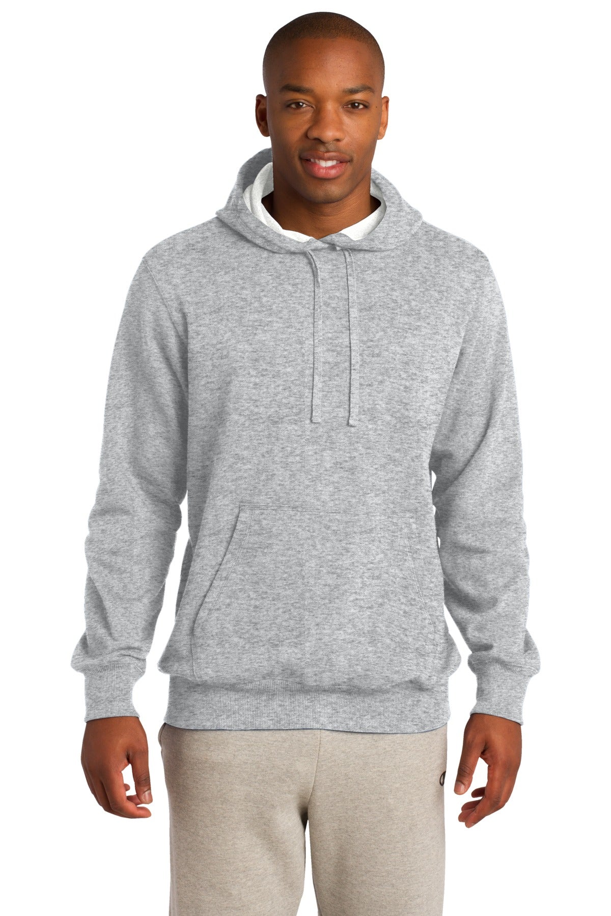 Custom logo Sport-Tek® Tall Pullover Hooded Sweatshirt. TST254 in Athletic Heather