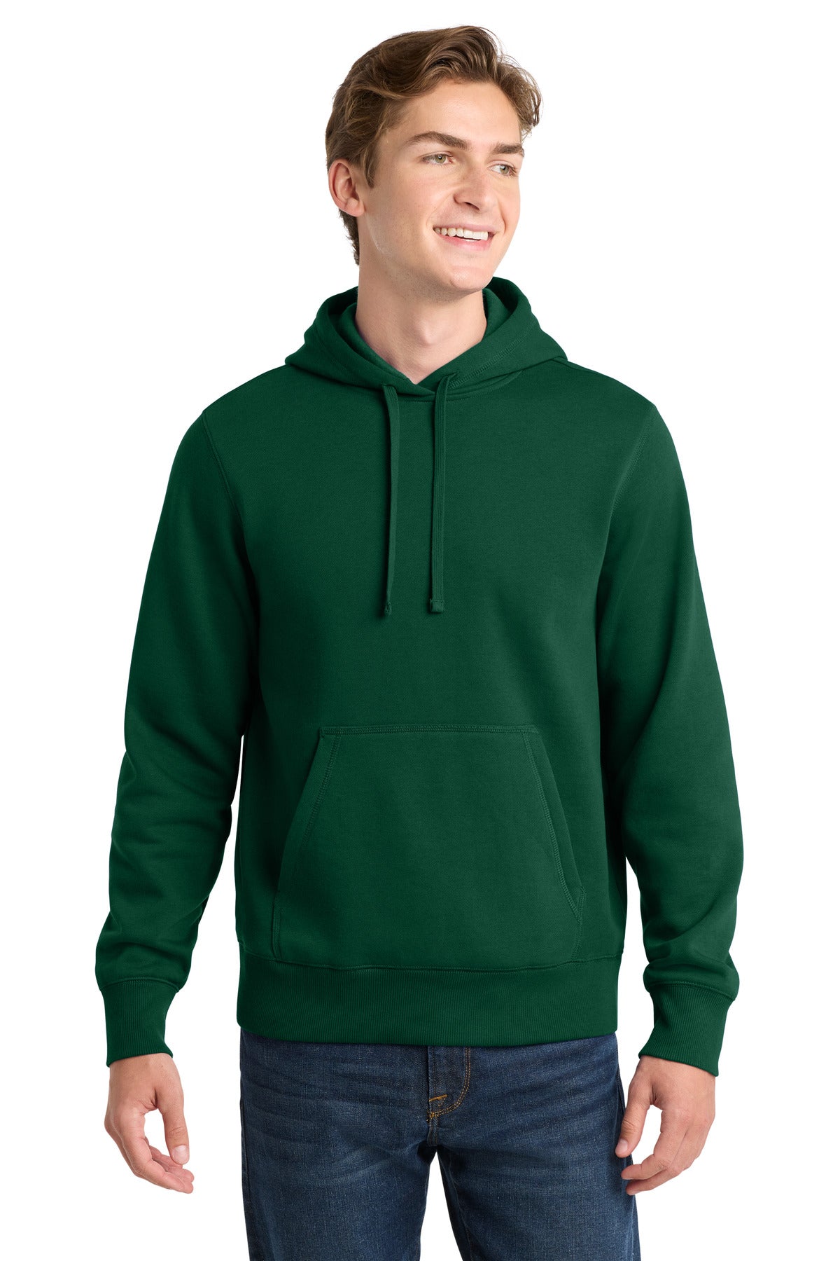 Custom logo Sport-Tek® Pullover Hooded Sweatshirt. ST254 in Forest Green