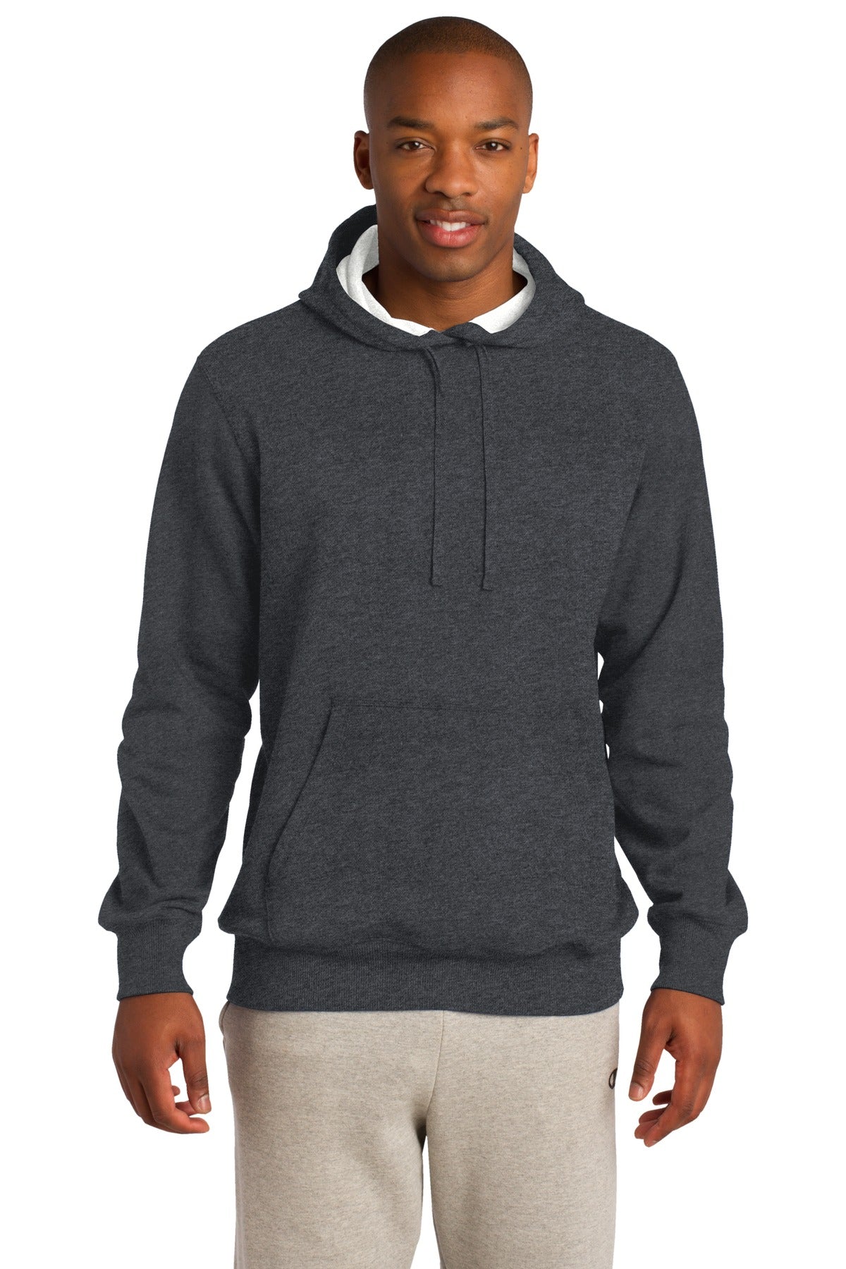 Custom logo Sport-Tek® Tall Pullover Hooded Sweatshirt. TST254 in Graphite Heather