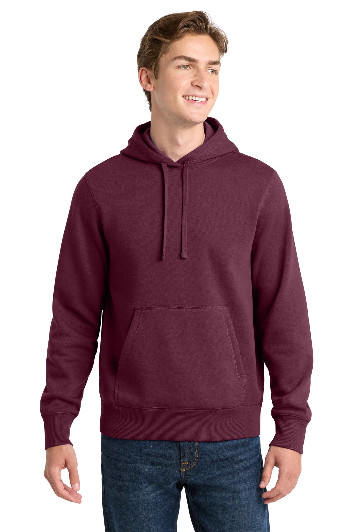 Custom logo Sport-Tek® Pullover Hooded Sweatshirt. ST254 in Maroon