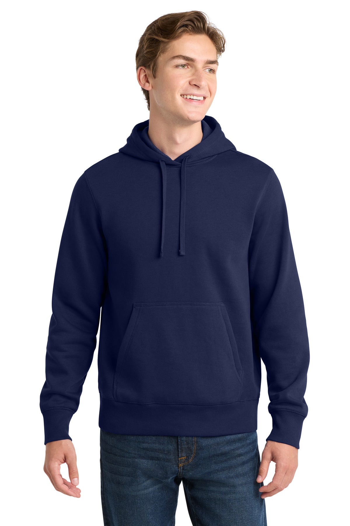 Custom logo Sport-Tek® Pullover Hooded Sweatshirt. ST254 in True Navy
