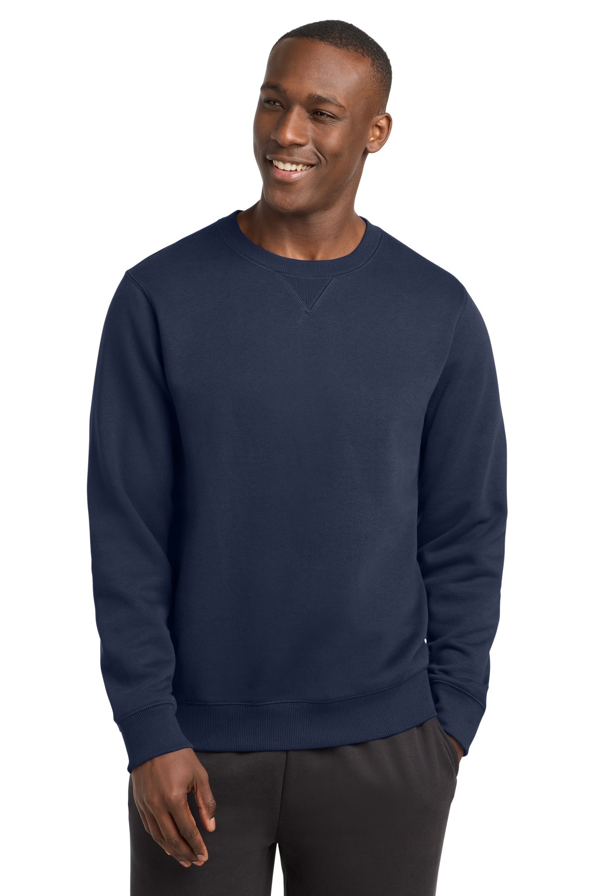 Custom logo Sport-Tek® Crewneck Sweatshirt. ST266 in True Navy