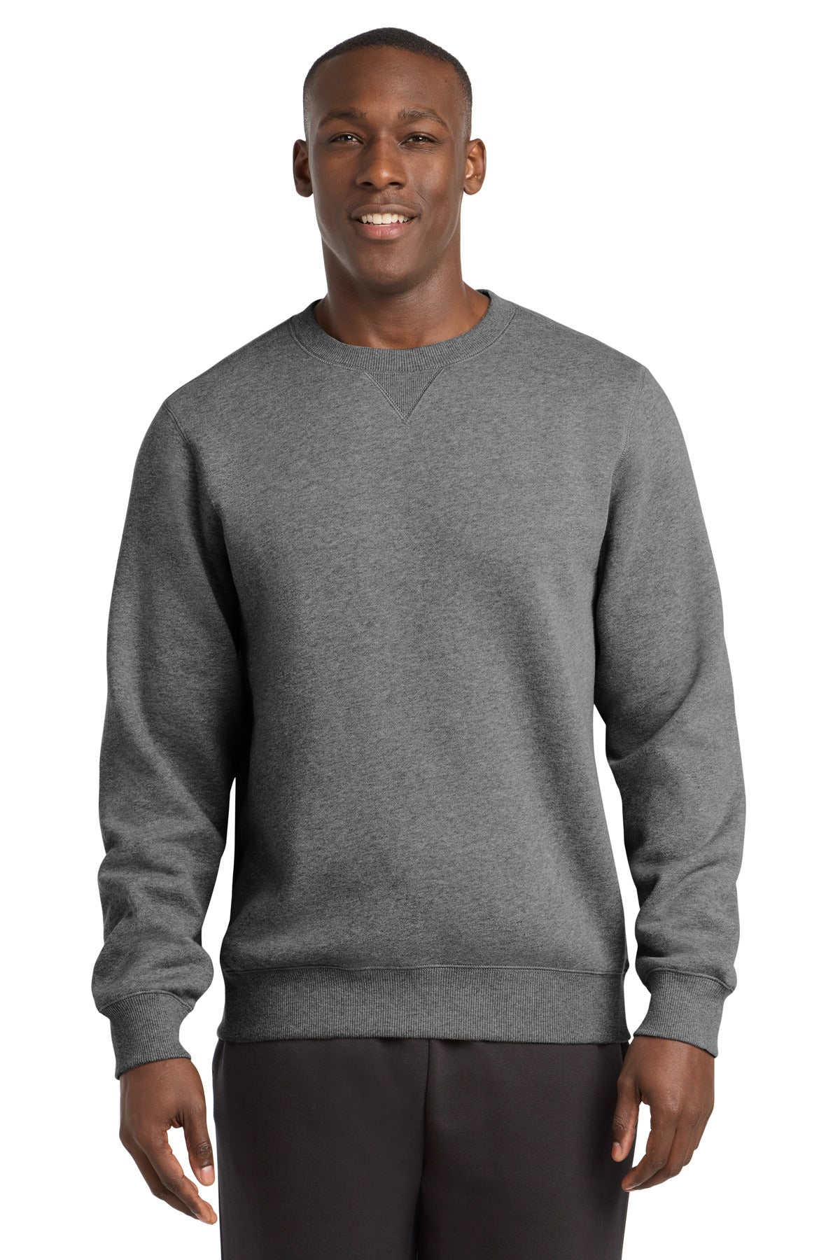 Custom logo Sport-Tek® Crewneck Sweatshirt. ST266 in Vintage Heather