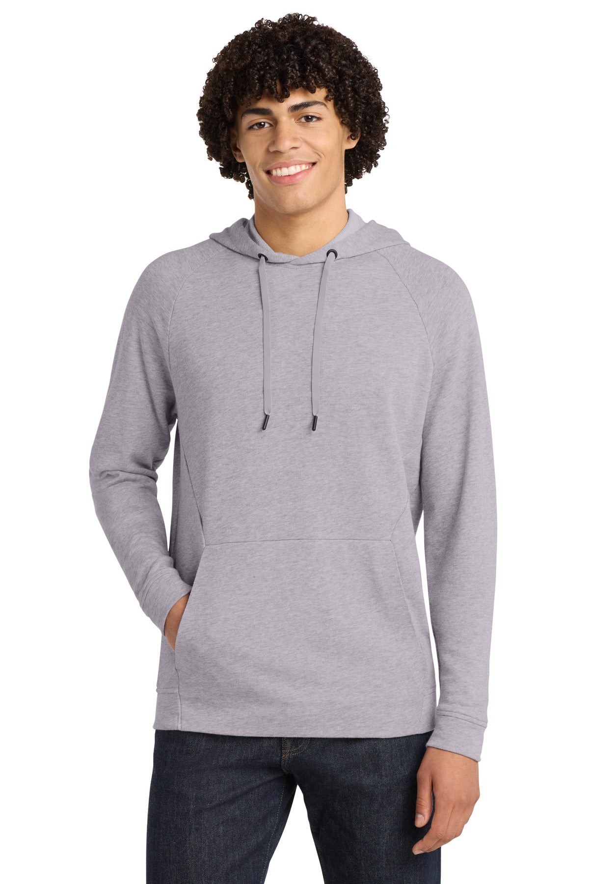 Custom logo Sport-Tek ® Lightweight French Terry Pullover Hoodie. ST272 in Heather Grey