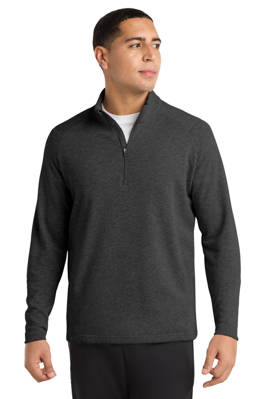 Custom logo Sport-Tek ® Lightweight French Terry 1/4-Zip Pullover. ST273 in Heather Black