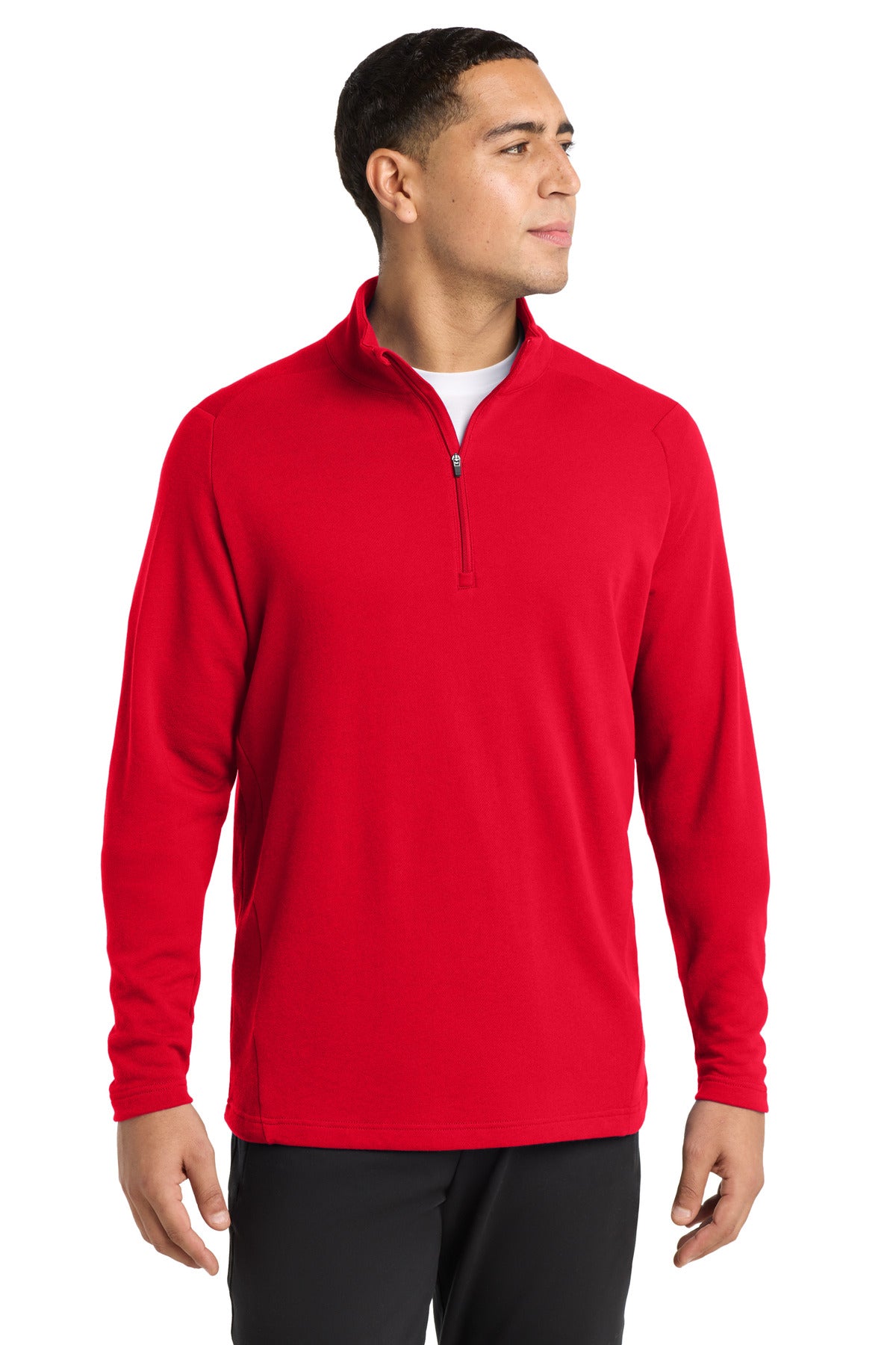 Custom logo Sport-Tek ® Lightweight French Terry 1/4-Zip Pullover. ST273 in True Red