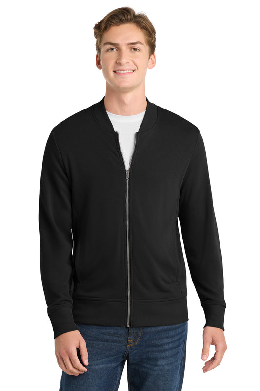 Custom logo Sport-Tek ® Lightweight French Terry Bomber. ST274 in Black