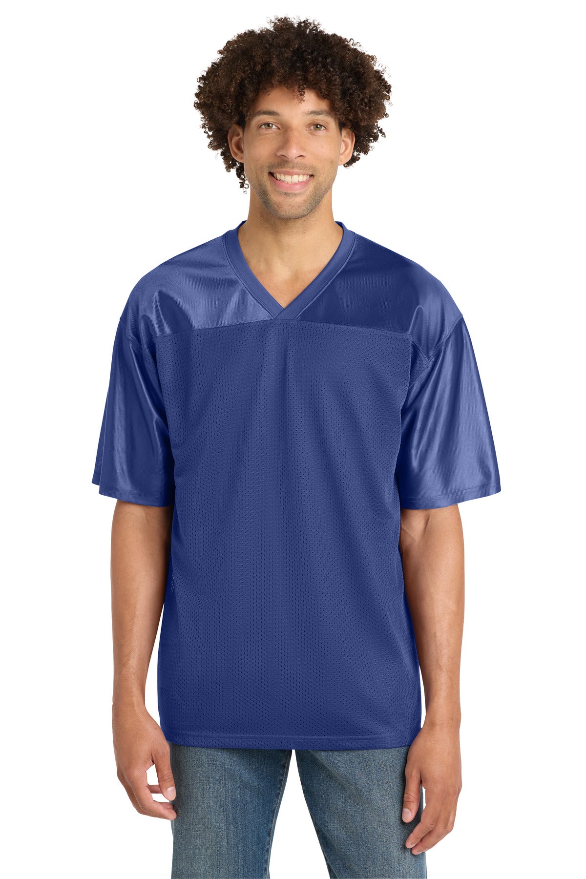 Custom logo Sport-Tek® PosiCharge® Replica Jersey. ST307 in True Royal