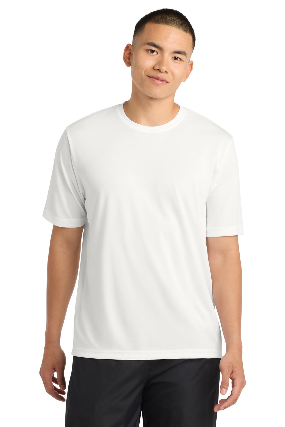 Custom logo Sport-Tek® PosiCharge® Tough Tee™. ST320 in White