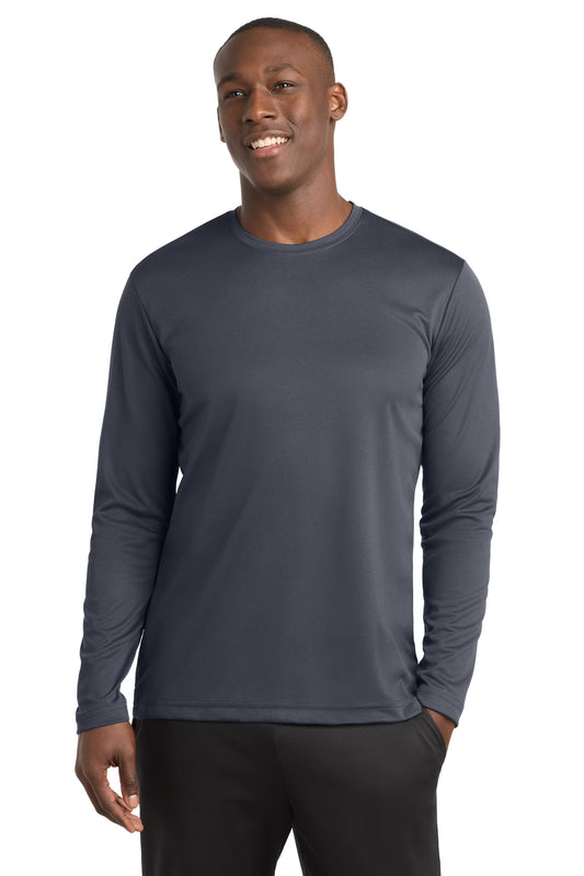 Custom logo Sport-Tek® PosiCharge® RacerMesh® Long Sleeve Tee. ST340LS in Graphite