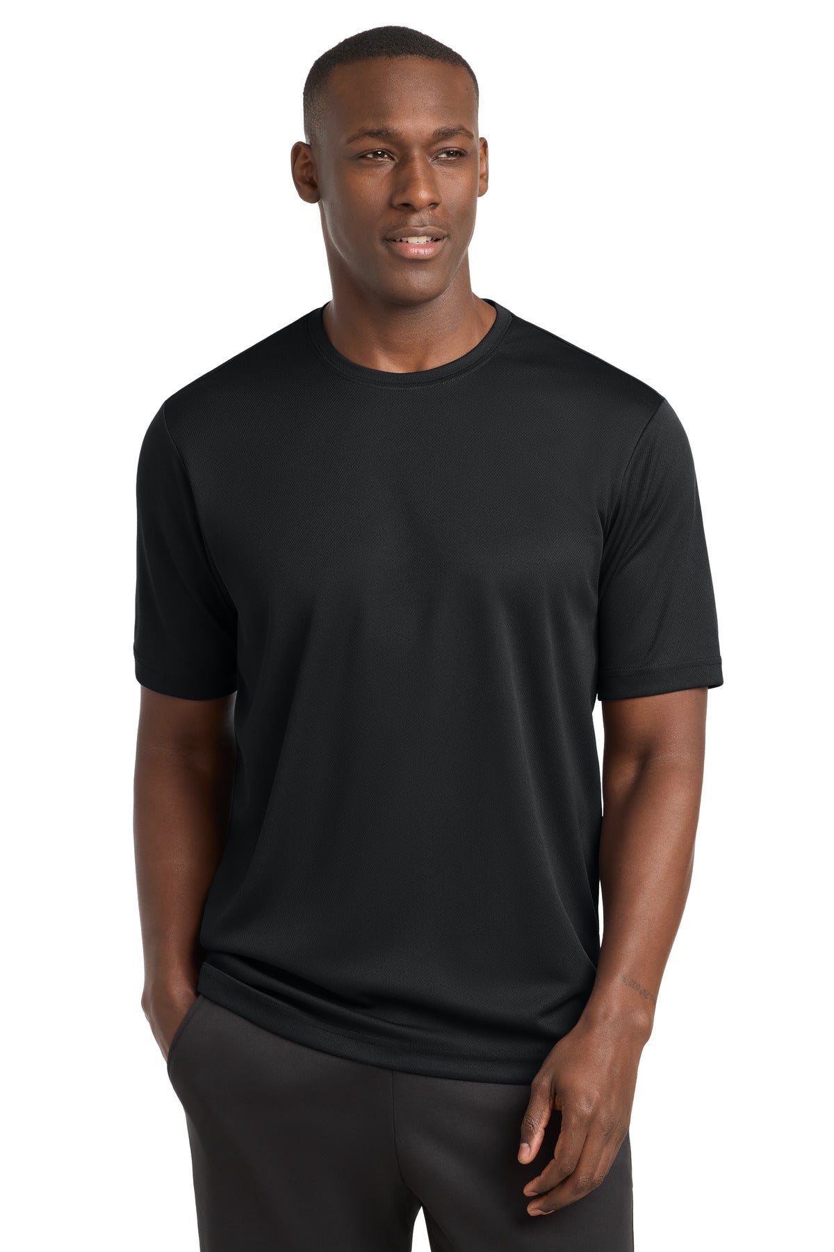 Custom logo Sport-Tek® PosiCharge® RacerMesh® Tee. ST340 in Black