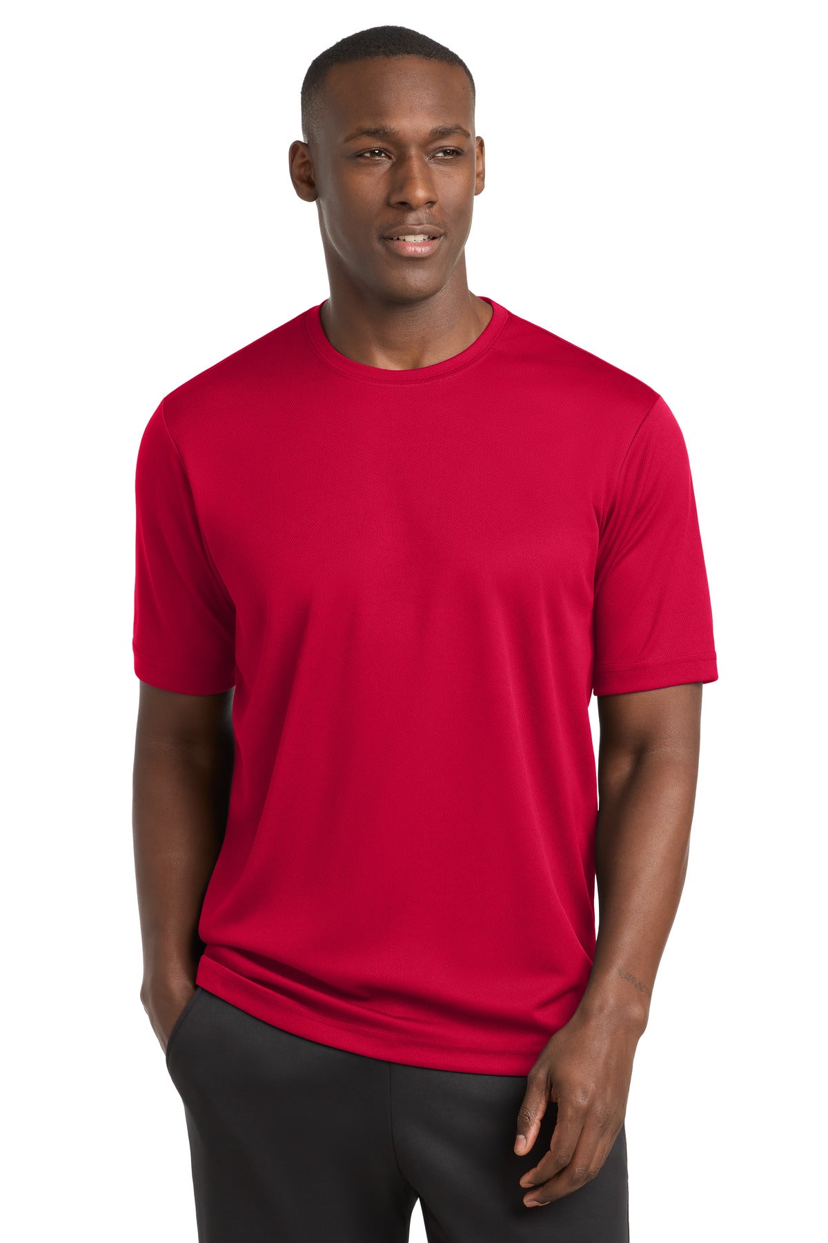 Custom logo Sport-Tek® PosiCharge® RacerMesh® Tee. ST340 in Deep Red