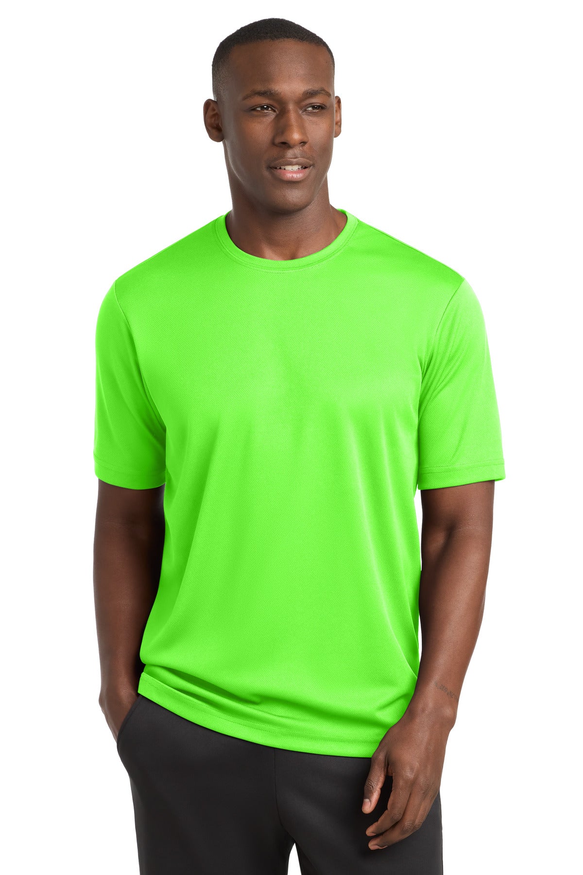 Custom logo Sport-Tek® PosiCharge® RacerMesh® Tee. ST340 in Neon Green