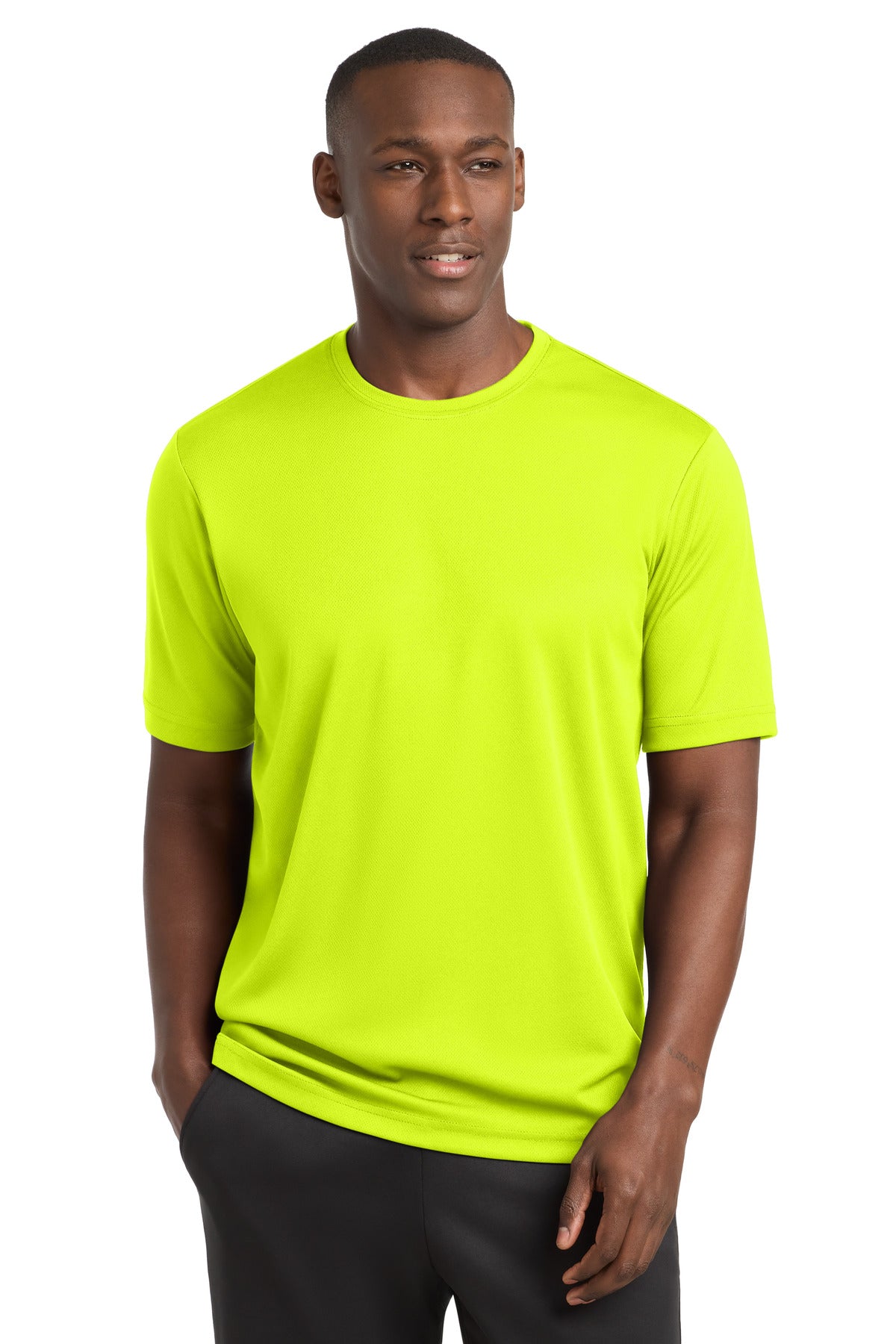 Custom logo Sport-Tek® PosiCharge® RacerMesh® Tee. ST340 in Neon Yellow