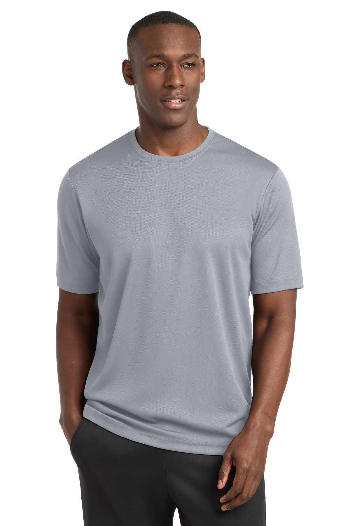 Custom logo Sport-Tek® PosiCharge® RacerMesh® Tee. ST340 in Silver
