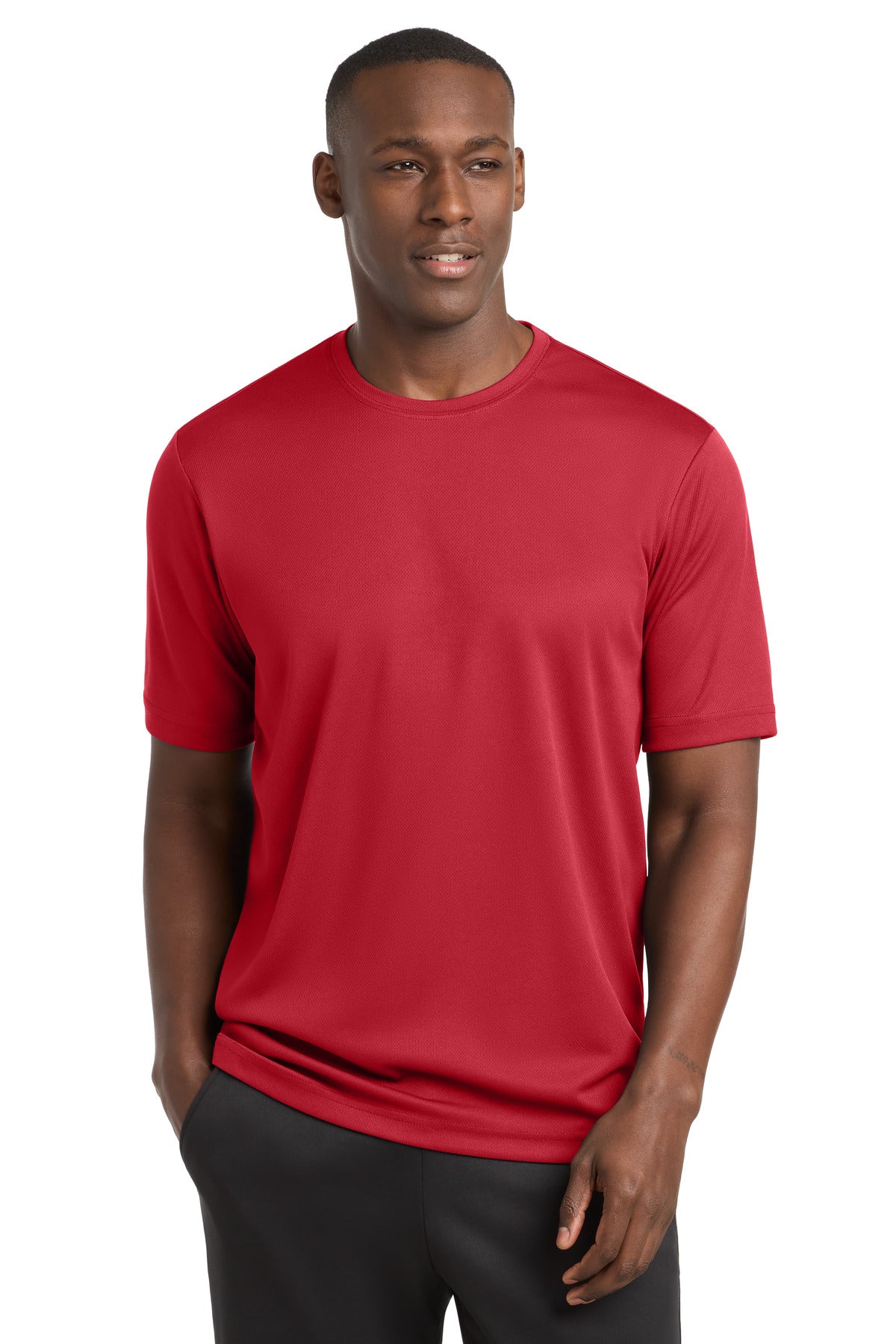 Custom logo Sport-Tek® PosiCharge® RacerMesh® Tee. ST340 in True Red