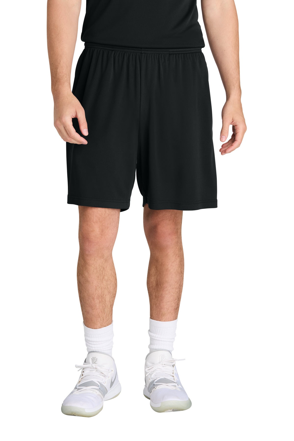 Custom logo Sport-Tek® PosiCharge® Competitor™ 7  Pocketed Short ST349P in Black