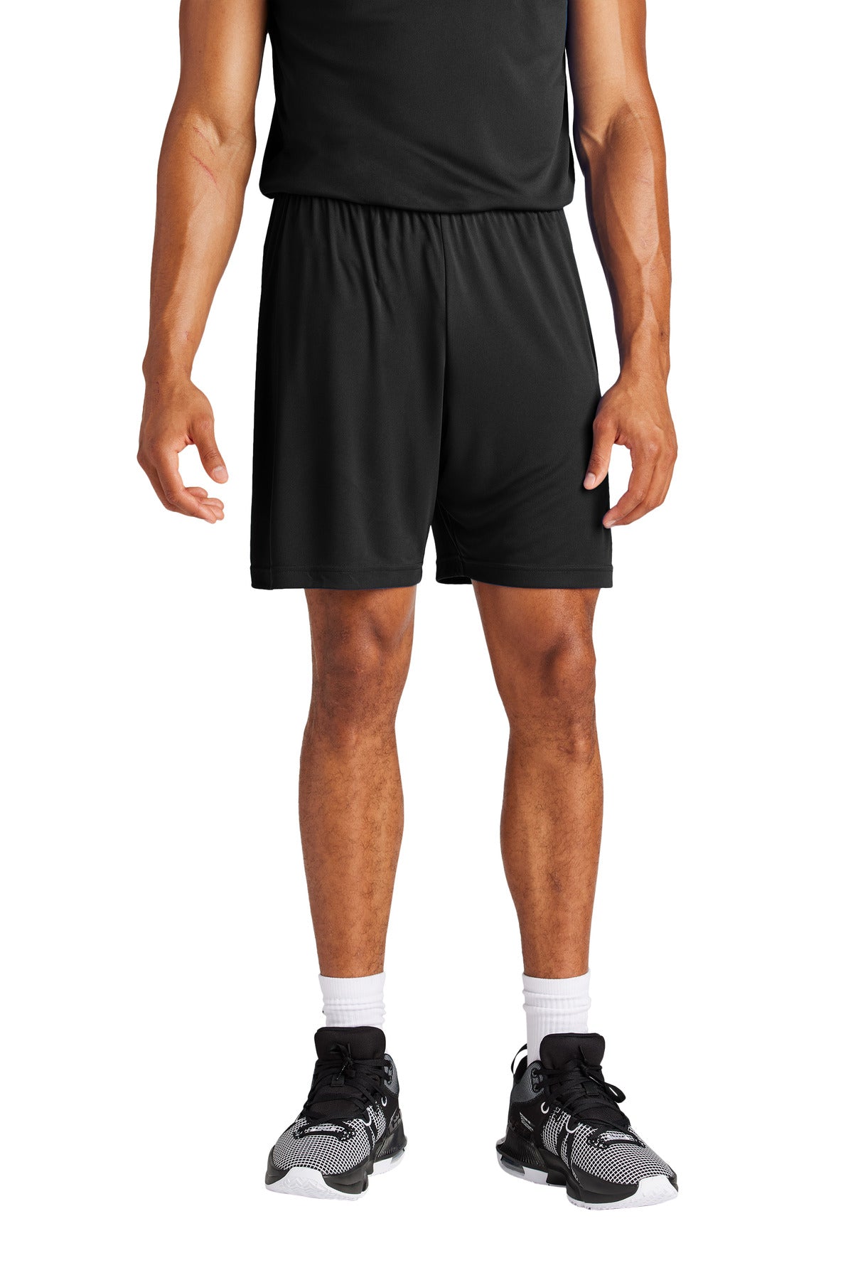Custom logo Sport-Tek® PosiCharge® Competitor™ 7  Short ST349 in Black