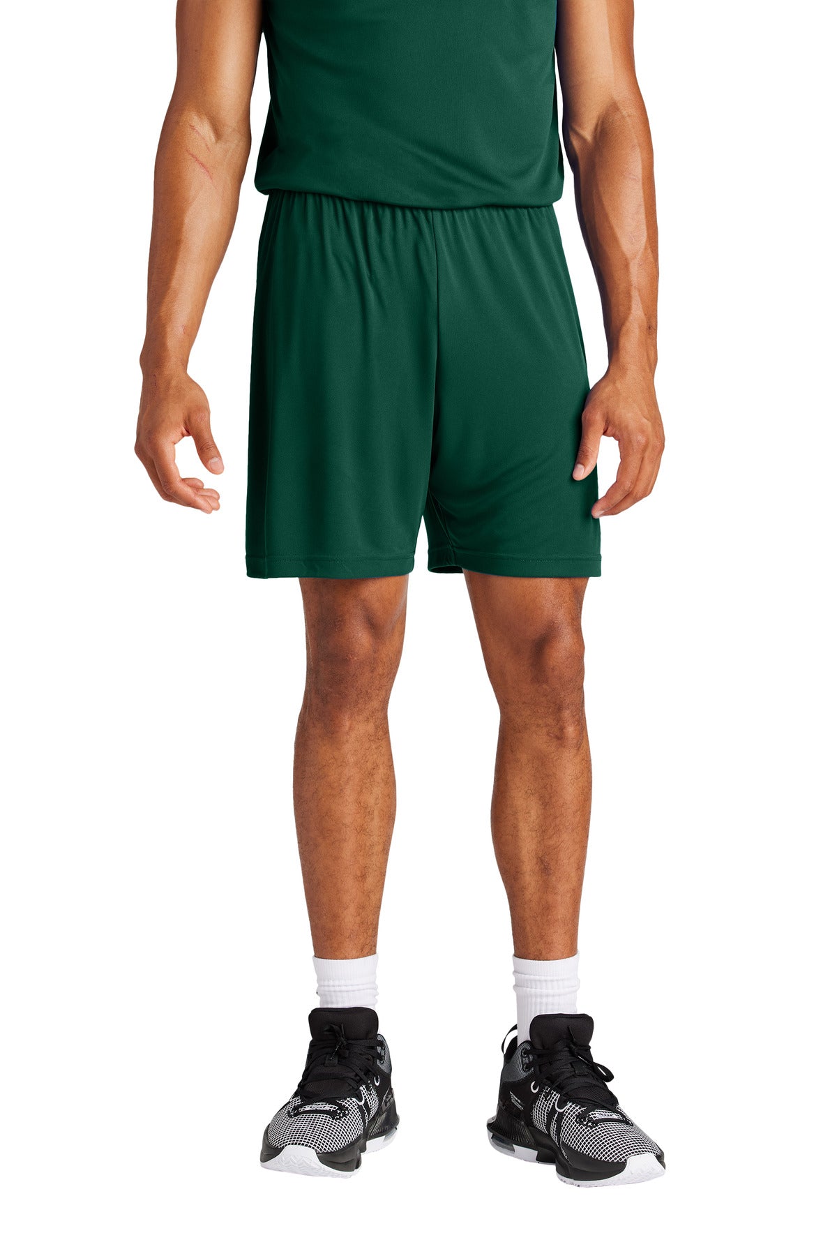 Custom logo Sport-Tek® PosiCharge® Competitor™ 7  Short ST349 in Forest Green