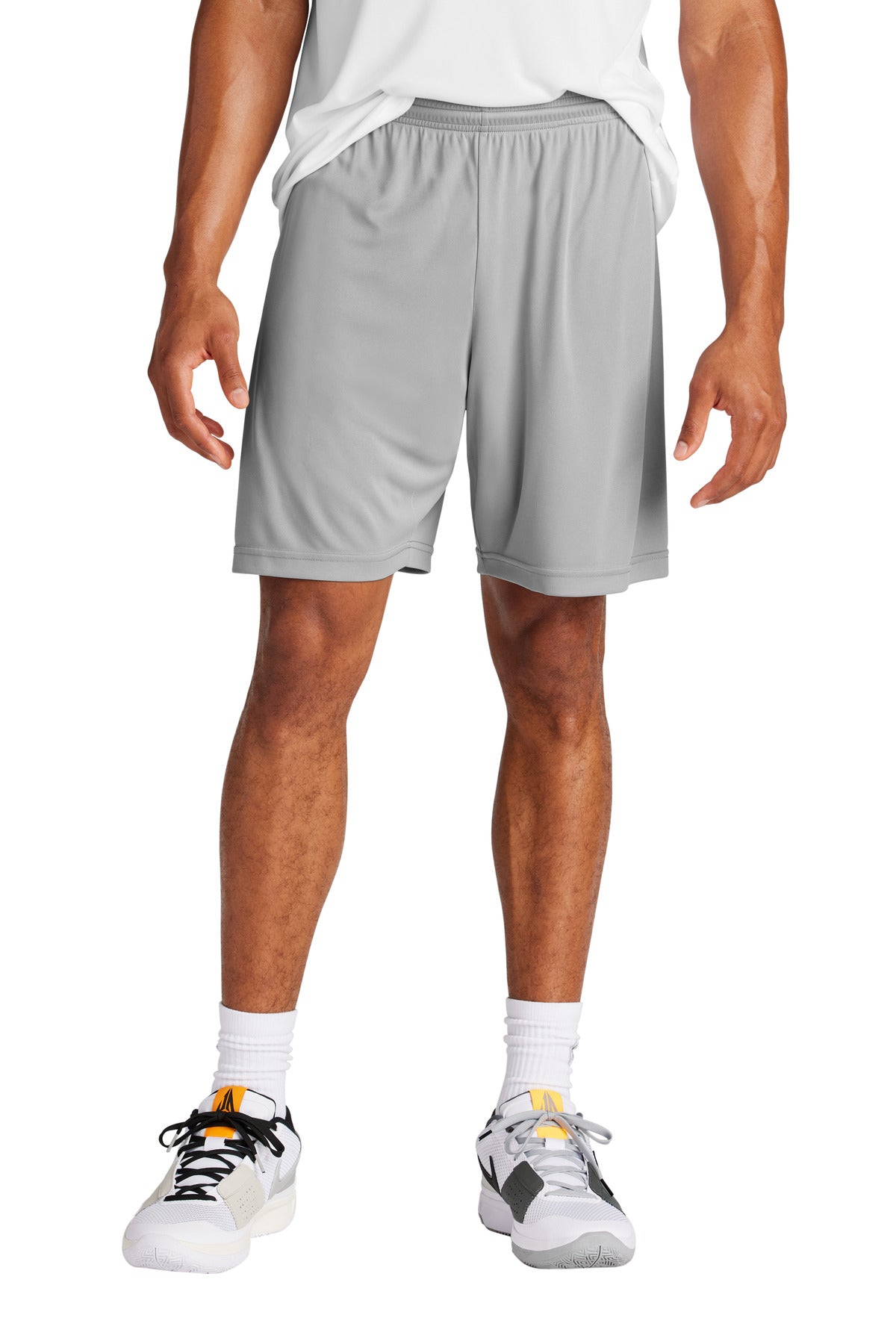 Custom logo Sport-Tek® PosiCharge® Competitor™ 7  Short ST349 in Silver