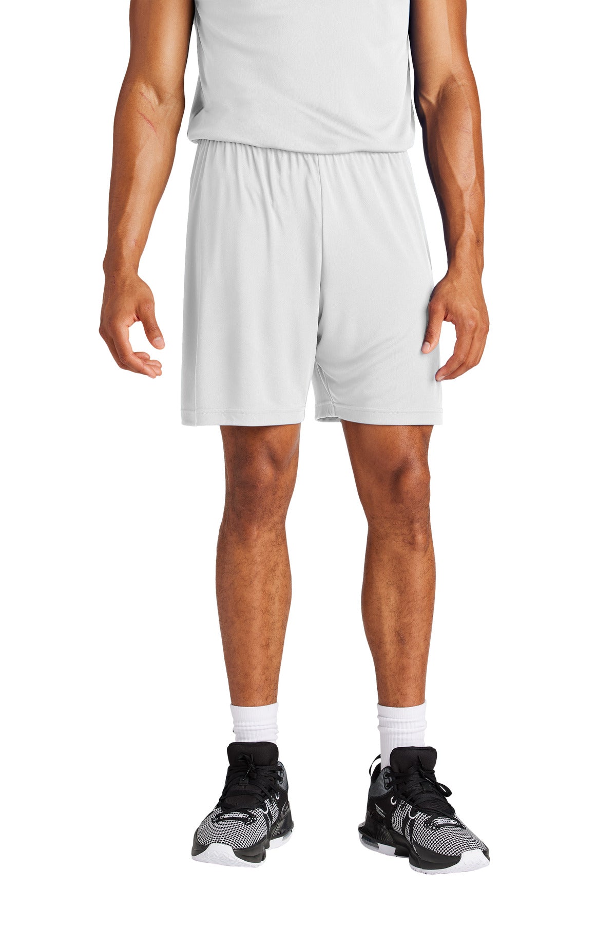 Custom logo Sport-Tek® PosiCharge® Competitor™ 7  Short ST349 in White