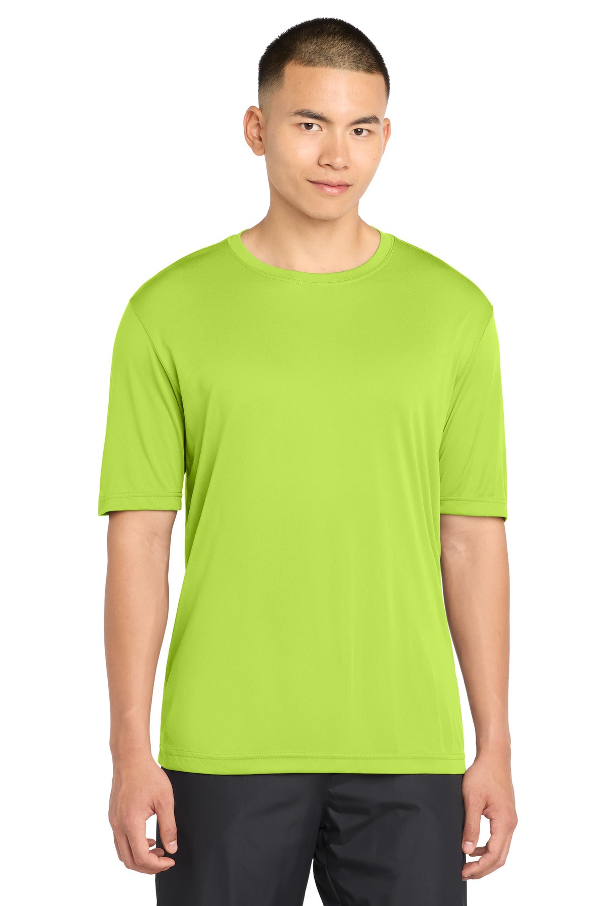 Custom logo Sport-Tek® PosiCharge® Competitor™ Tee. ST350 in Lime Shock
