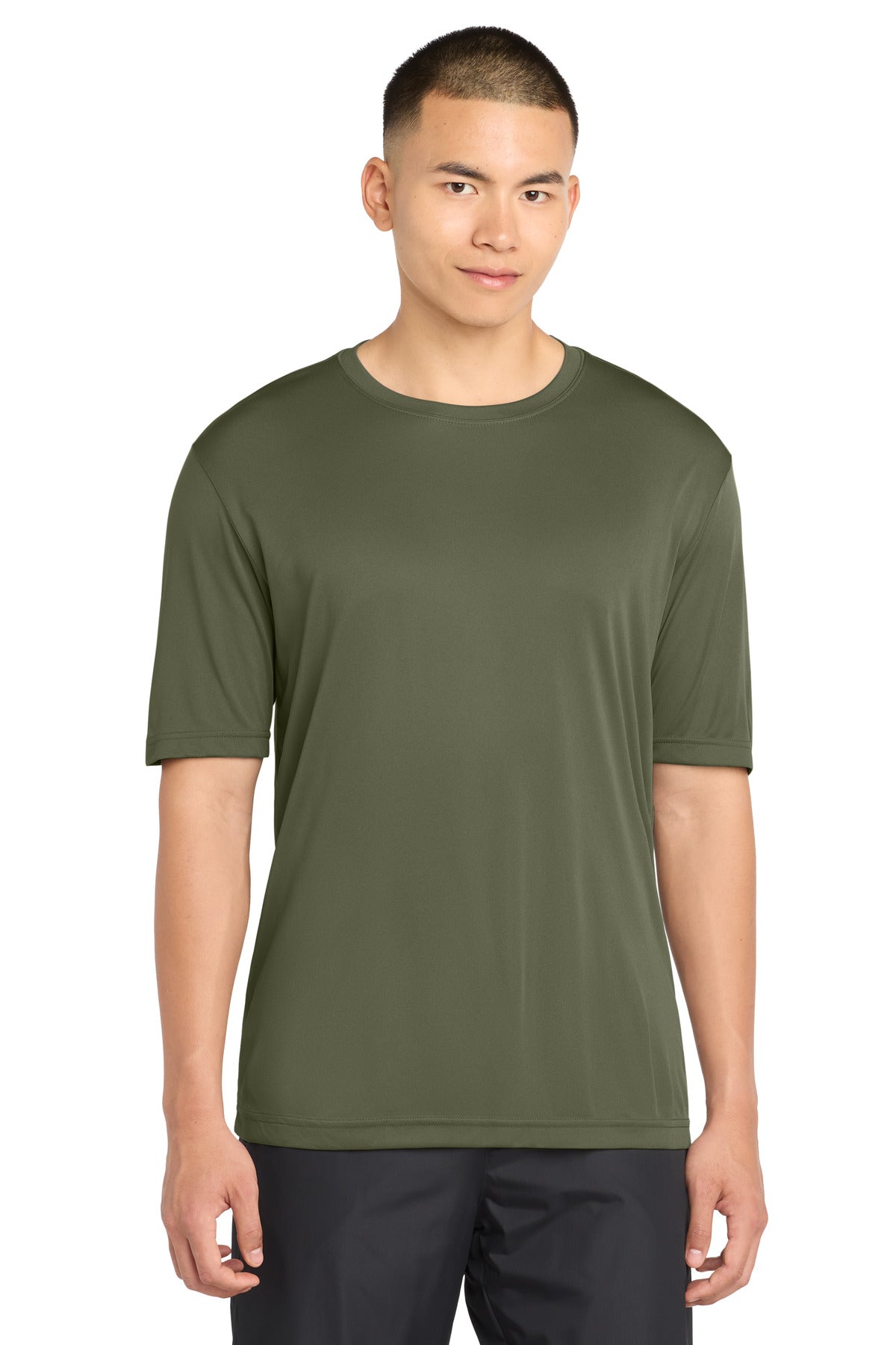 Custom logo Sport-Tek® PosiCharge® Competitor™ Tee. ST350 in Olive Drab Green