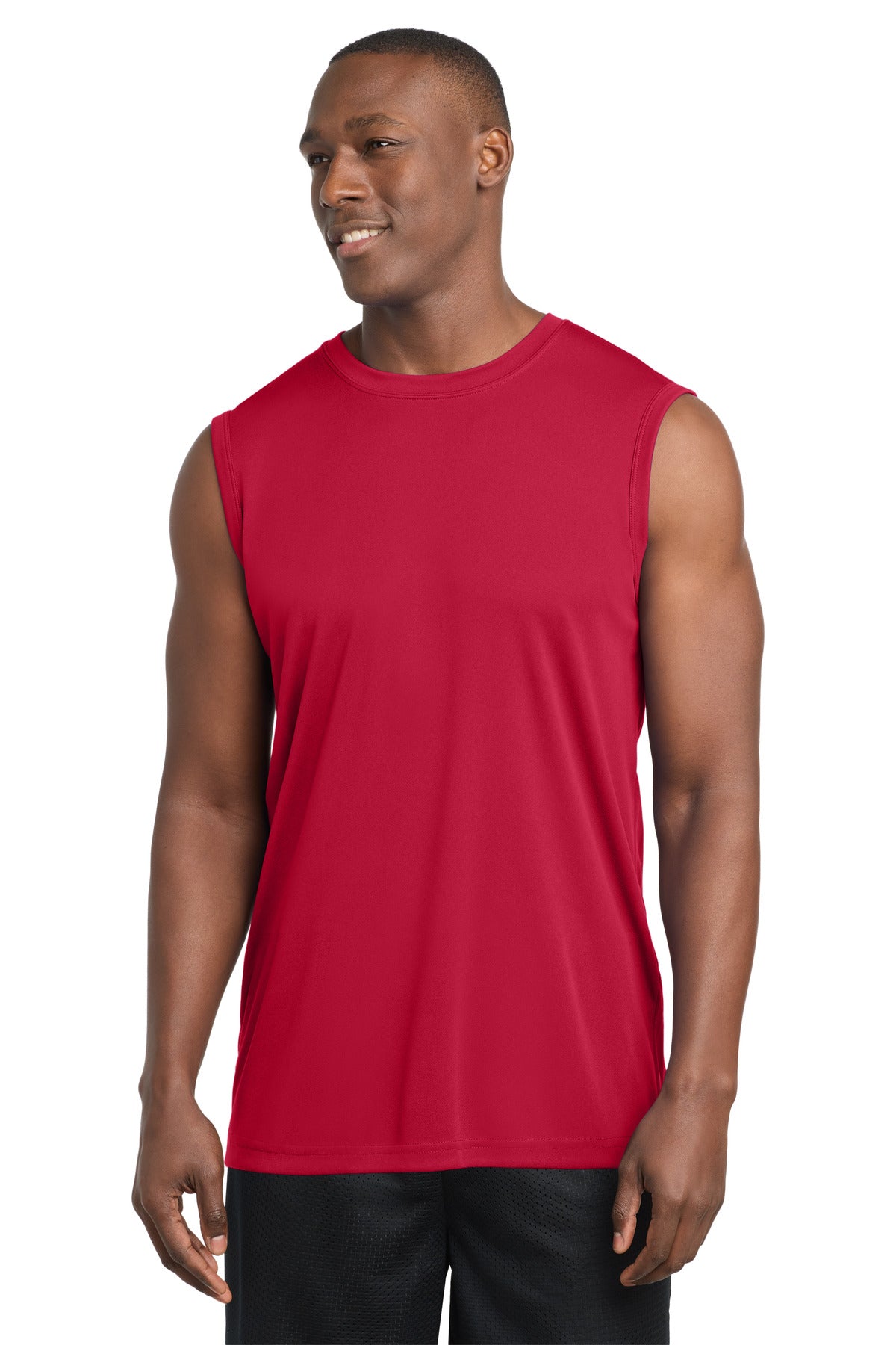 Custom logo Sport-Tek® Sleeveless PosiCharge® Competitor™ Tee. ST352 in True Red