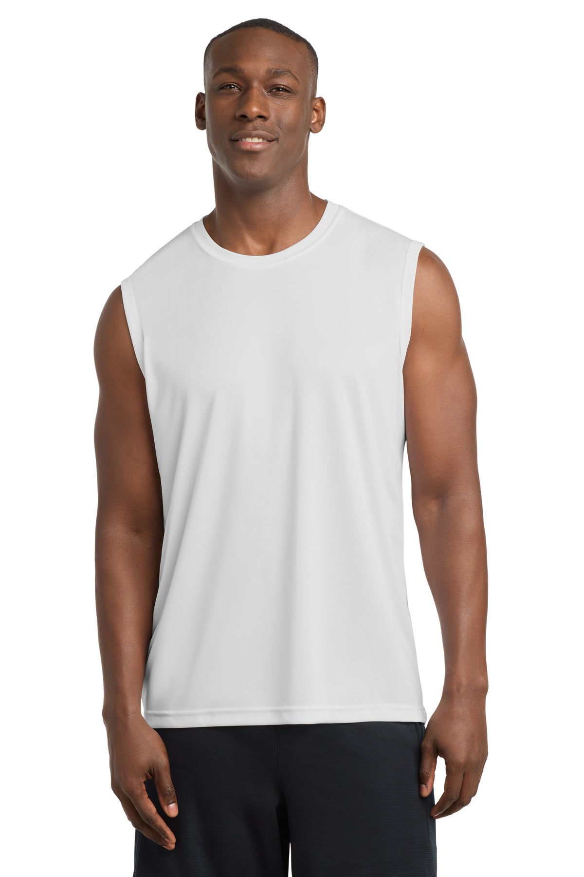 Custom logo Sport-Tek® Sleeveless PosiCharge® Competitor™ Tee. ST352 in White