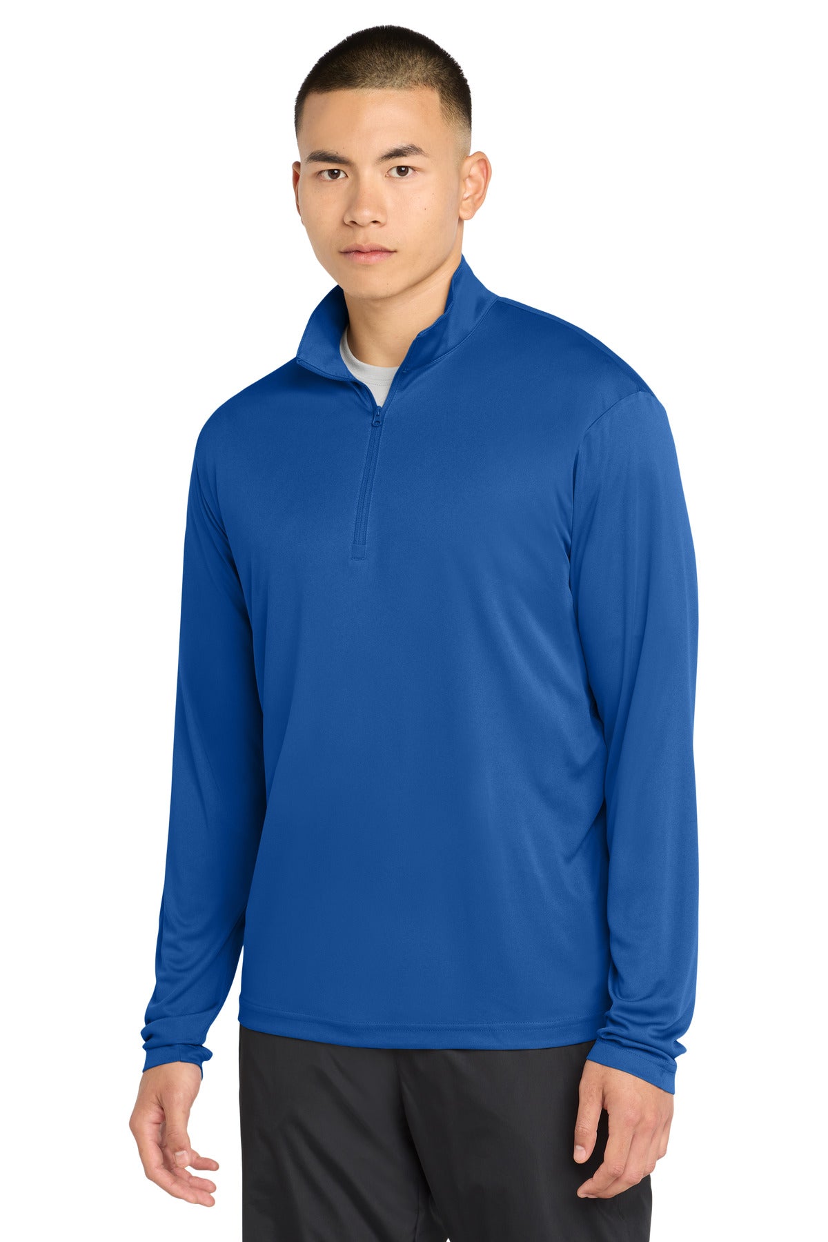 Custom logo Sport-Tek® PosiCharge® Competitor™ 1/4-Zip Pullover. ST357 in True Royal