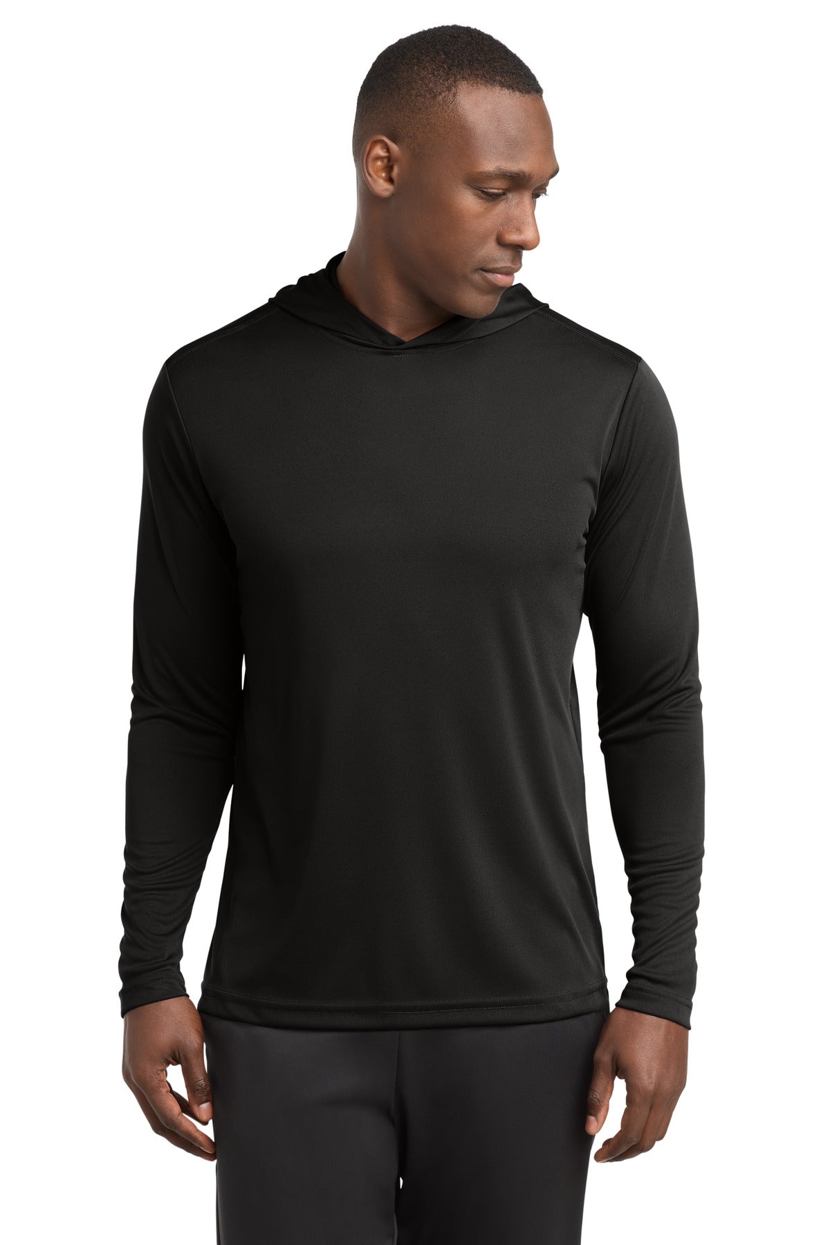 Custom logo Sport-Tek ® PosiCharge ® Competitor ™ Hooded Pullover. ST358 in Black