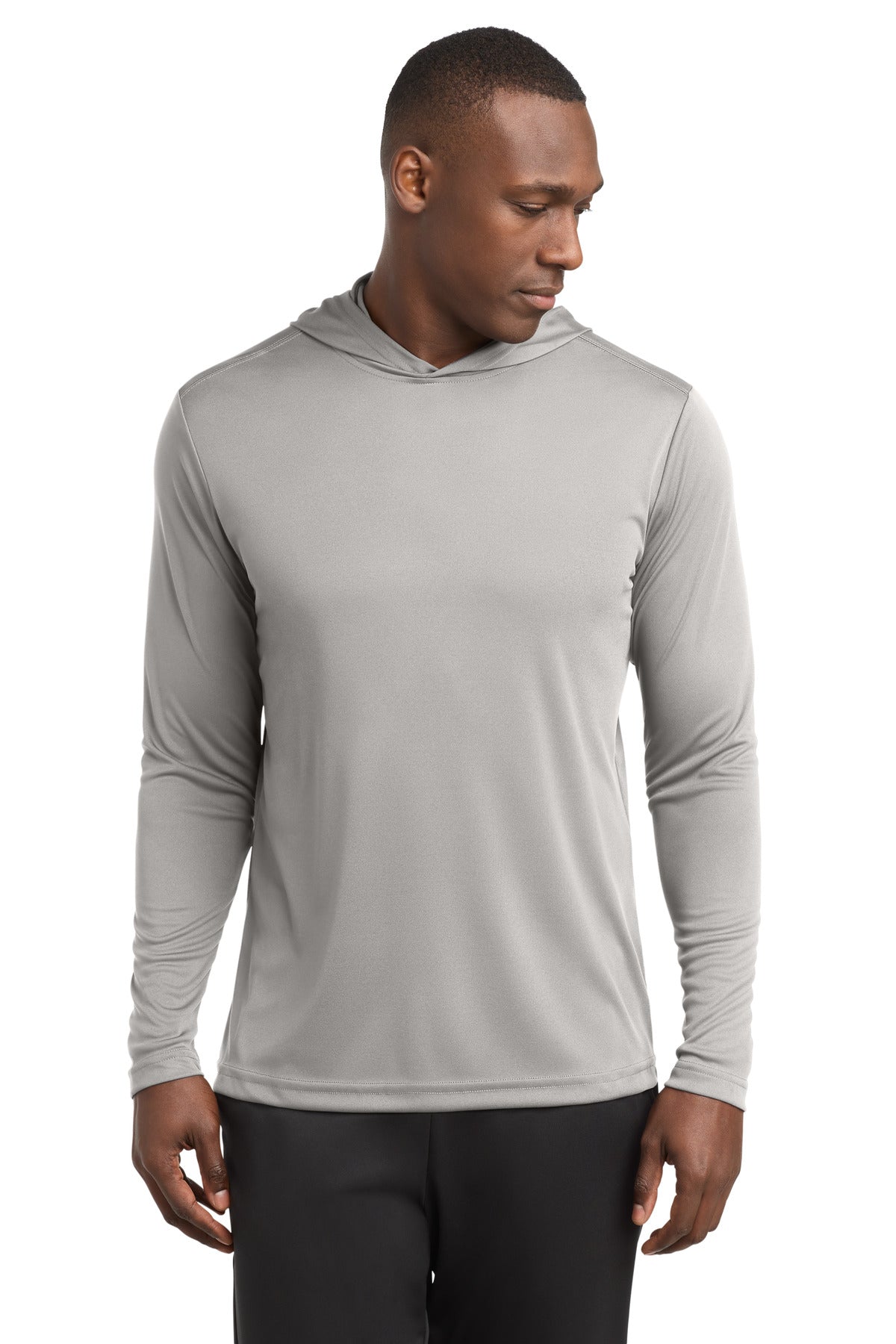Custom logo Sport-Tek ® PosiCharge ® Competitor ™ Hooded Pullover. ST358 in Silver