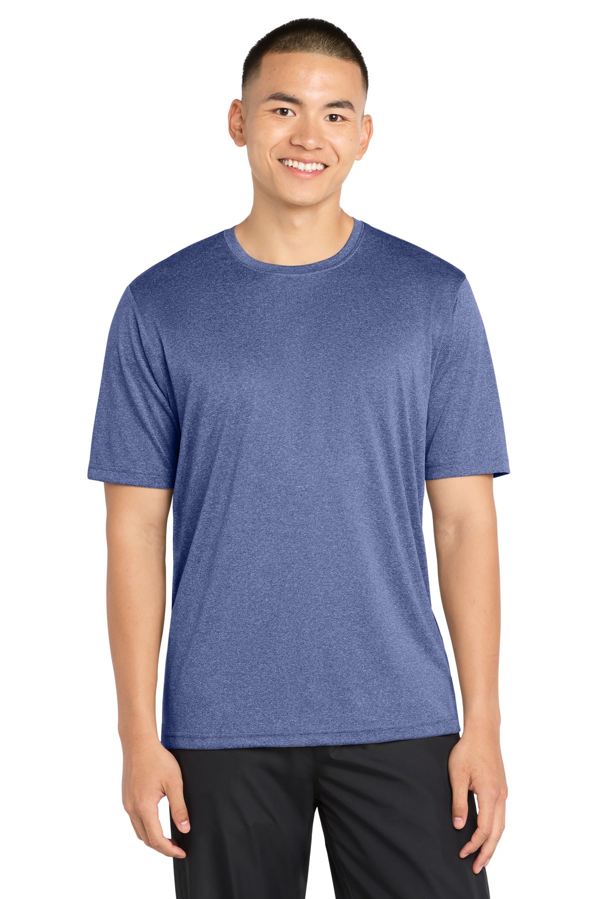 Custom logo Sport-Tek® Heather Contender™ Tee. ST360 in True Royal Heather