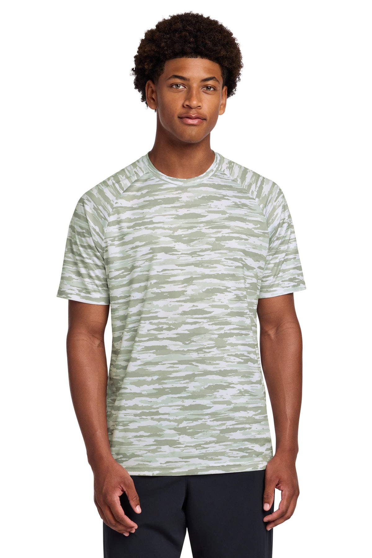 Custom logo Sport-Tek® Drift Camo Tee ST375 in White