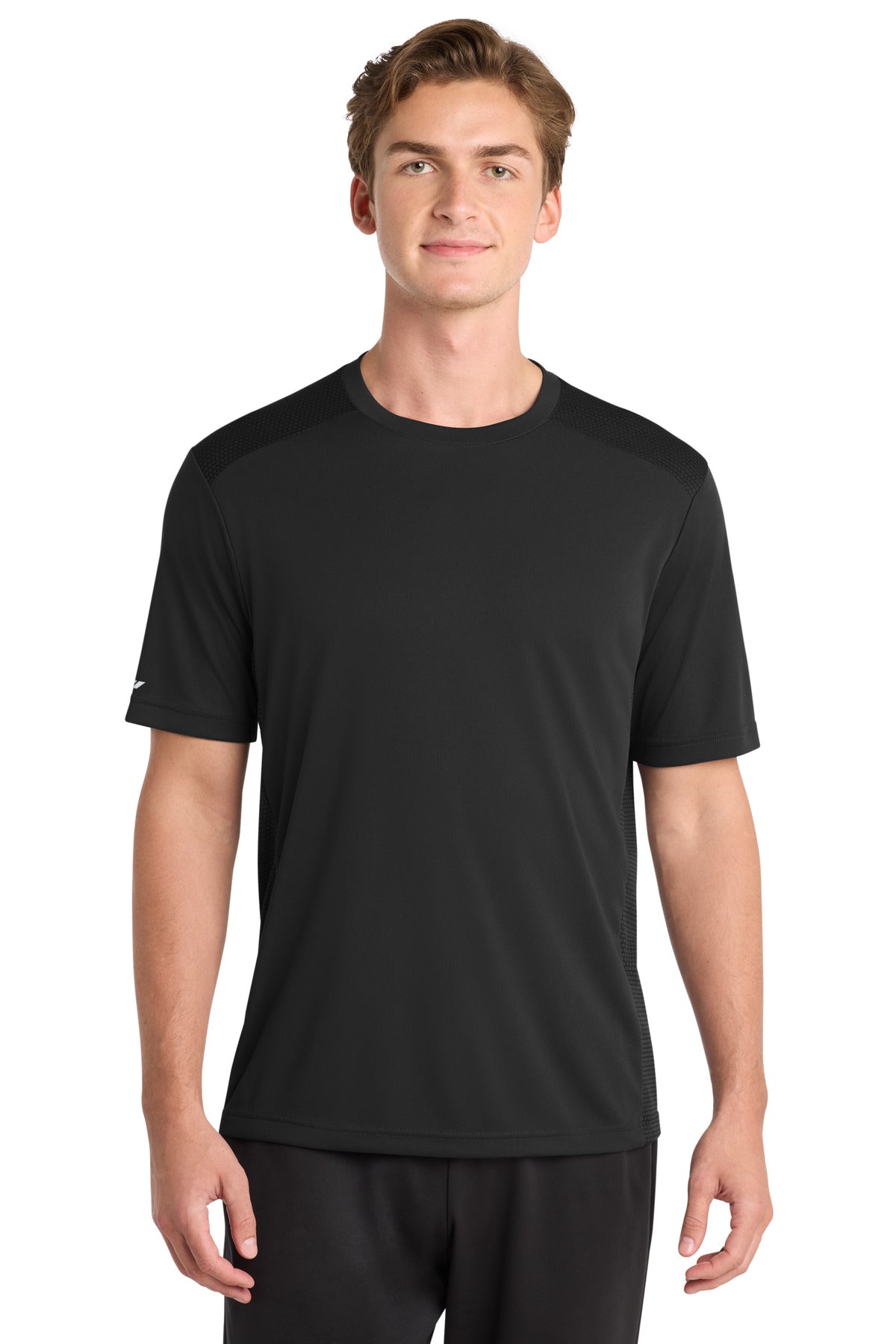 Custom logo Sport-Tek® PosiCharge® Elevate Tee. ST380 in Black