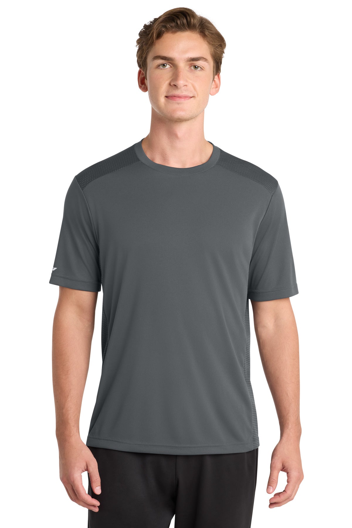 Custom logo Sport-Tek® PosiCharge® Elevate Tee. ST380 in Iron Grey