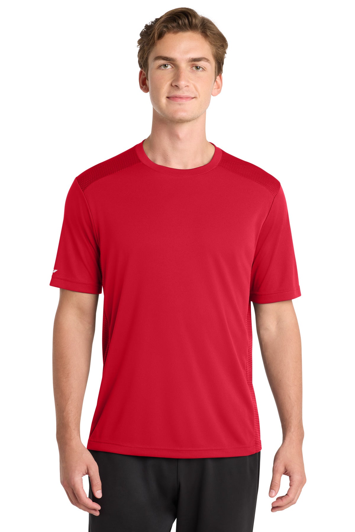 Custom logo Sport-Tek® PosiCharge® Elevate Tee. ST380 in True Red