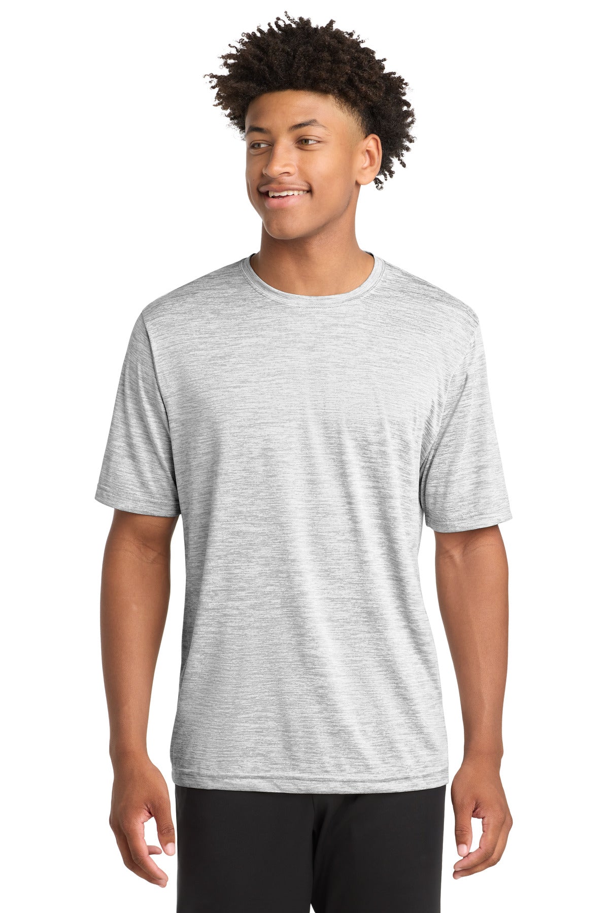 Custom logo Sport-Tek® PosiCharge® Electric Heather Tee. ST390 in Silver Electric