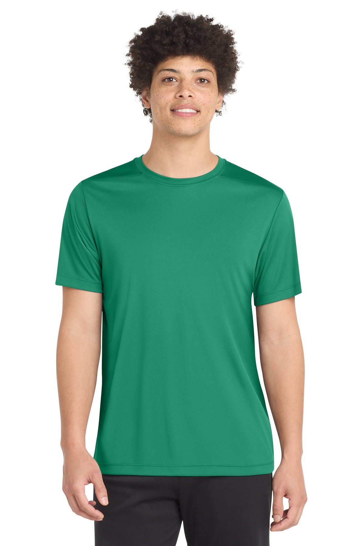 Custom logo Sport-Tek ® Posi-UV® Pro Tee. ST420 in Kelly Green