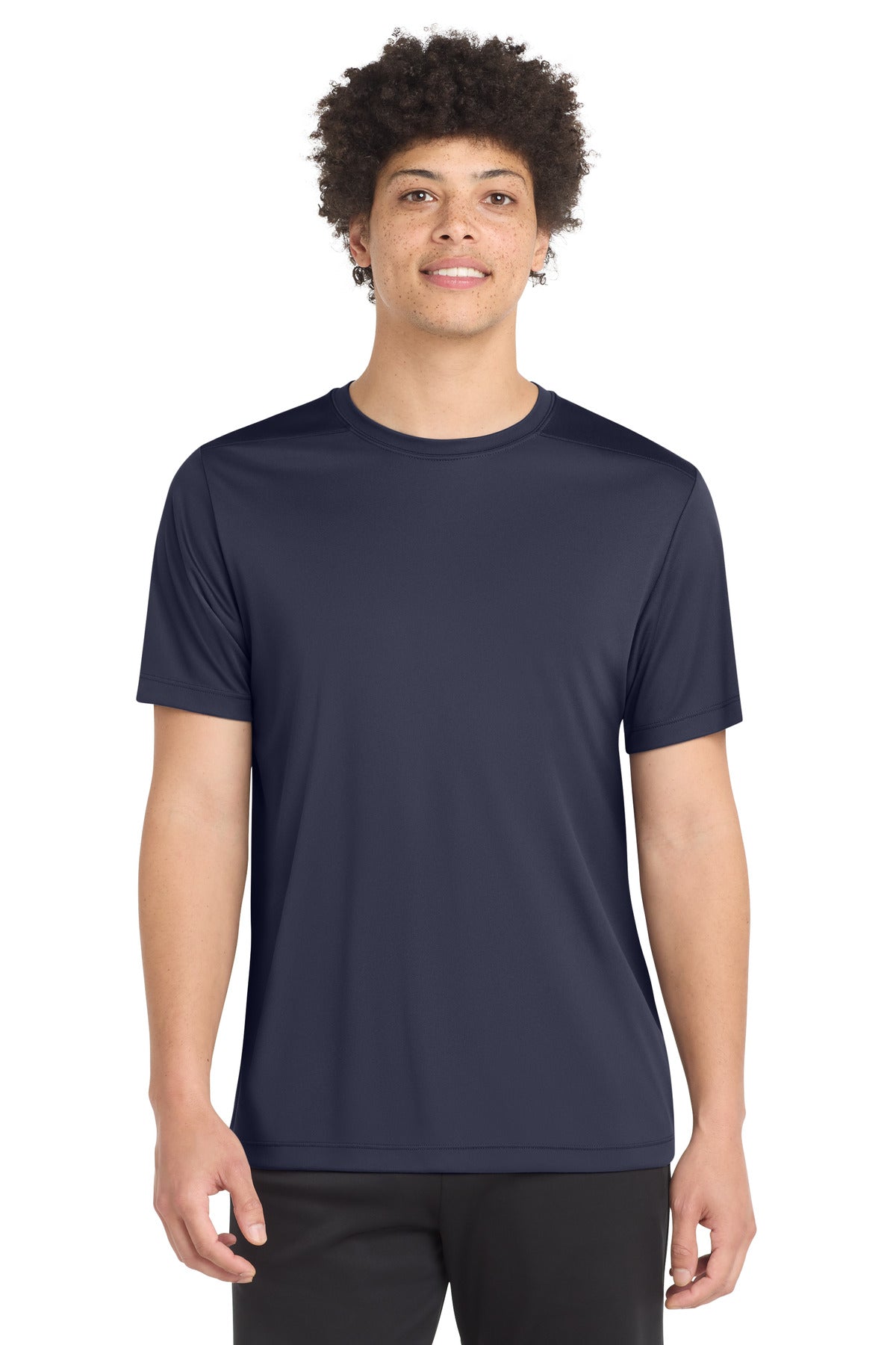 Custom logo Sport-Tek ® Posi-UV® Pro Tee. ST420 in True Navy